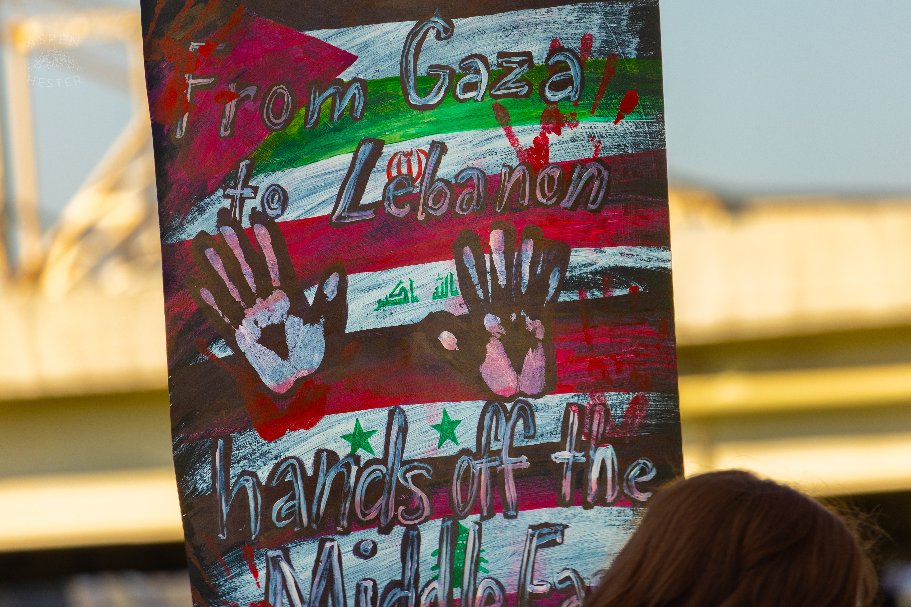 Protesters Demand Peace and Divestment During Lousiville’s One Year of Gaza Genocide Rally. October 5th, 2024/Aspen Hester 