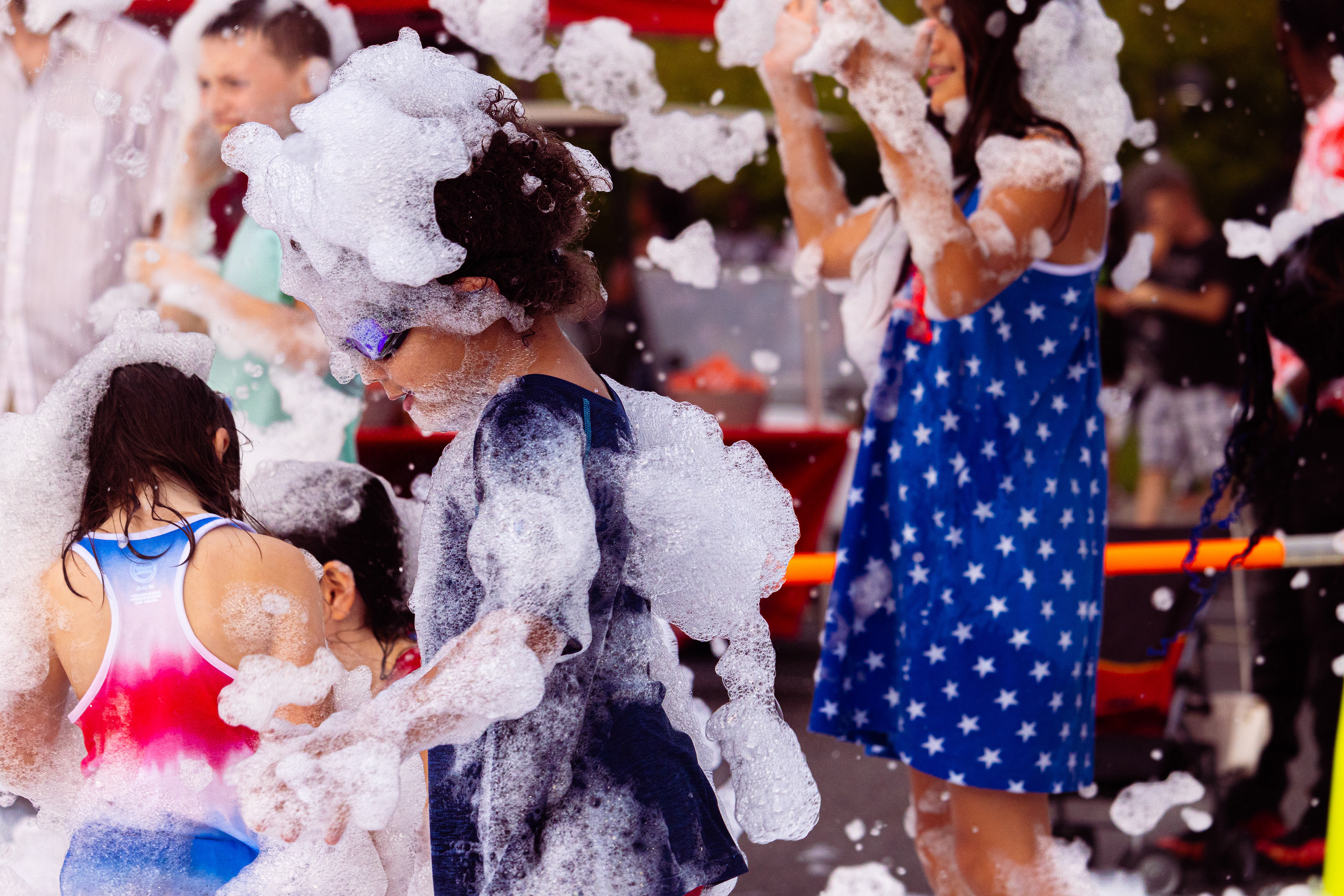 Kids Playing in the Bubble Party at Waterfront Park Fourth of July. July 4th, 2024/Aspen Hester