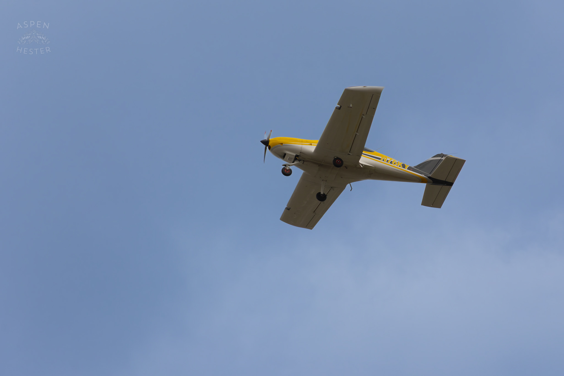 A Small Airplane Flies Over Brown Park. April 14th, 2025/Aspen Hester