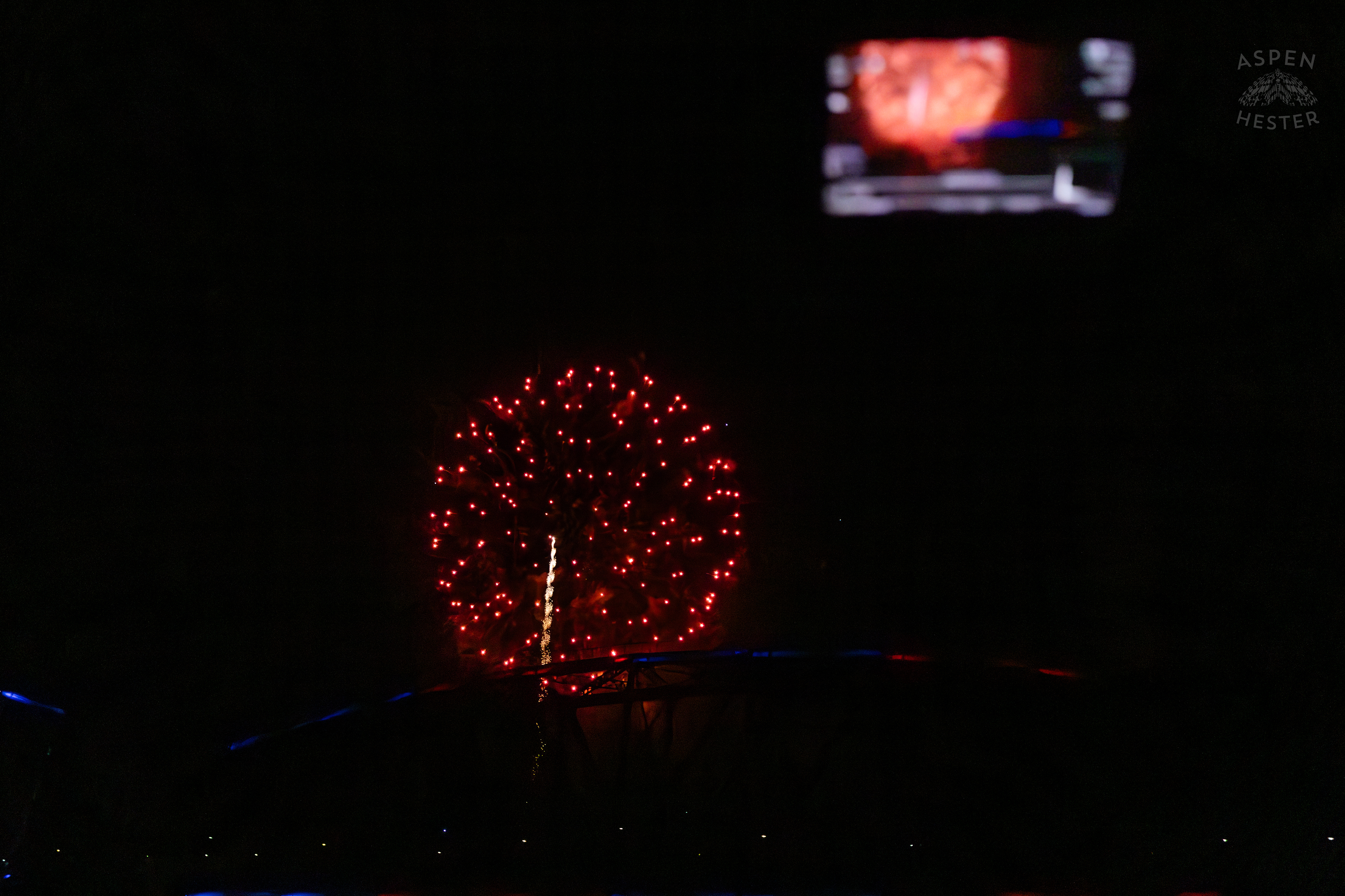 The Fireworks Show at Waterfront Park Fourth of July with a Viewfinder. July 4th, 2024/Aspen Hester