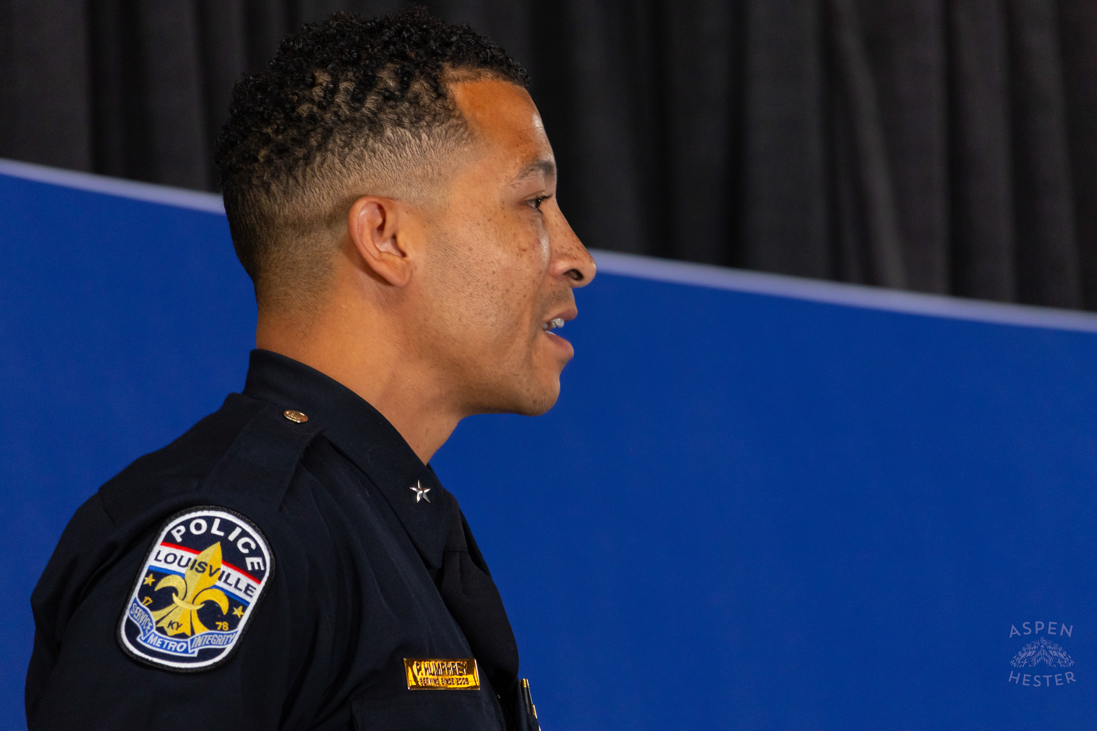 Interim Police Chief Paul Humphrey Speaks at The Graduation of MAC 59 into LMPD. August 30th, 2024Aspen Hester