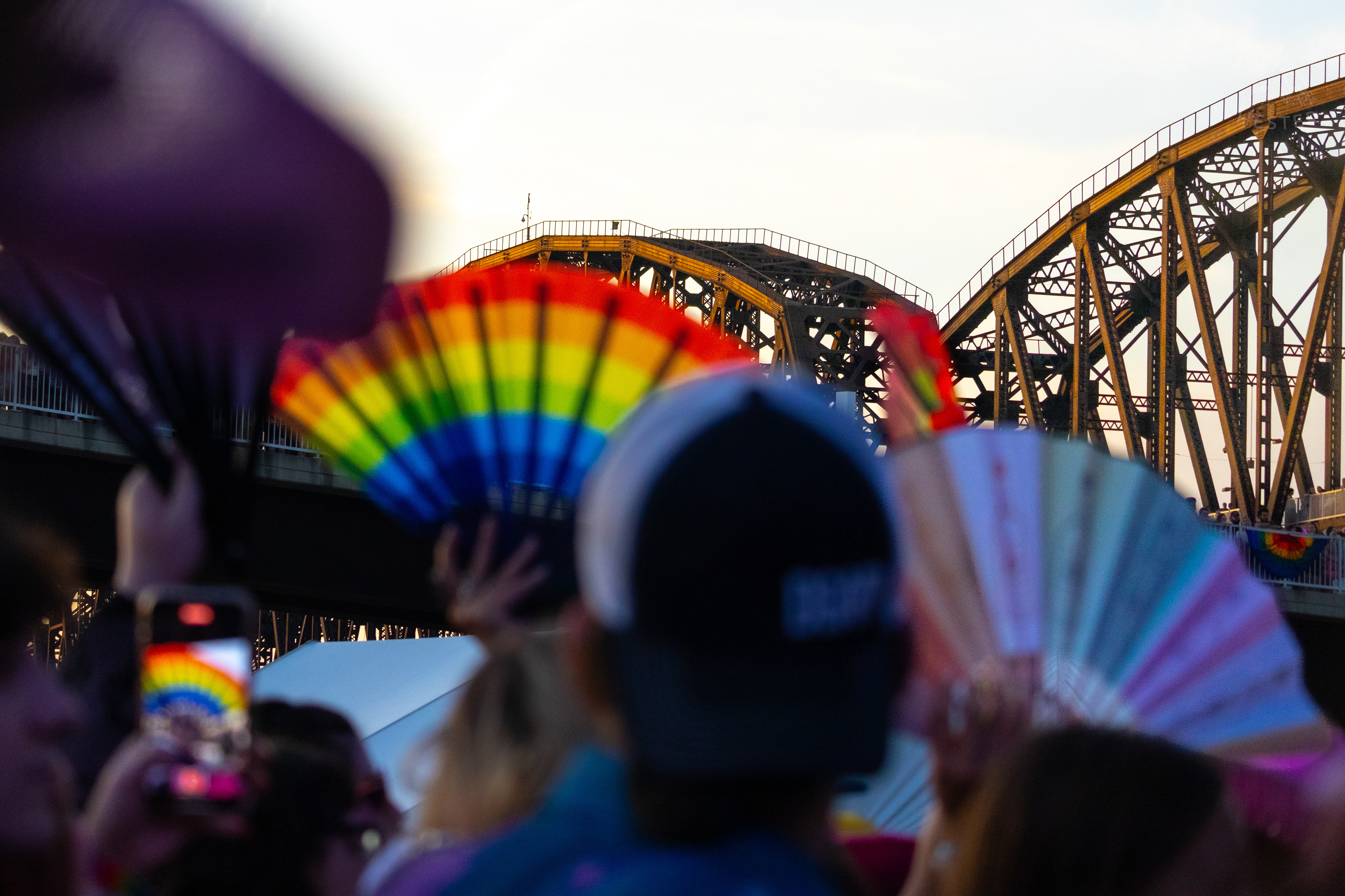 Fans Obscure The Big Four Bridge Over The Kentuckiana Pride Festival. June 15th, 2024/Aspen Hester
