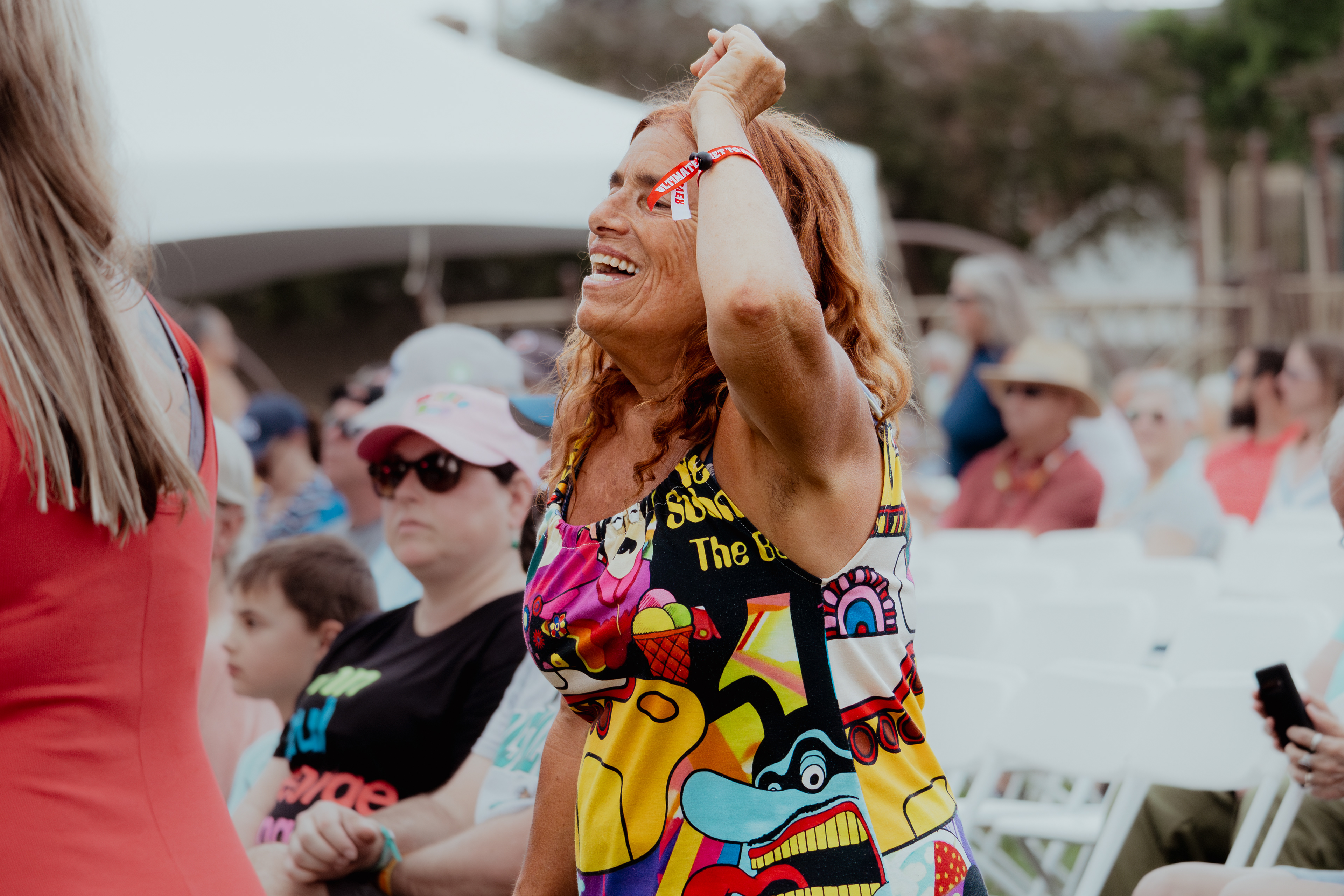 People Enjoying the Music at Abbey Road on The River. May 25th, 2024/Aspen Hester