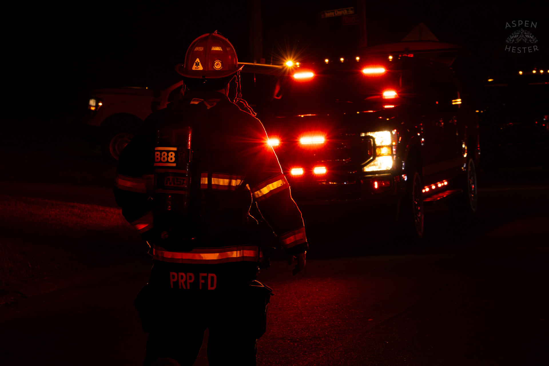 PRP Firefighters Battle A Flames at Big Run Creek Apartments. June 7th, 2024/Aspen Hester