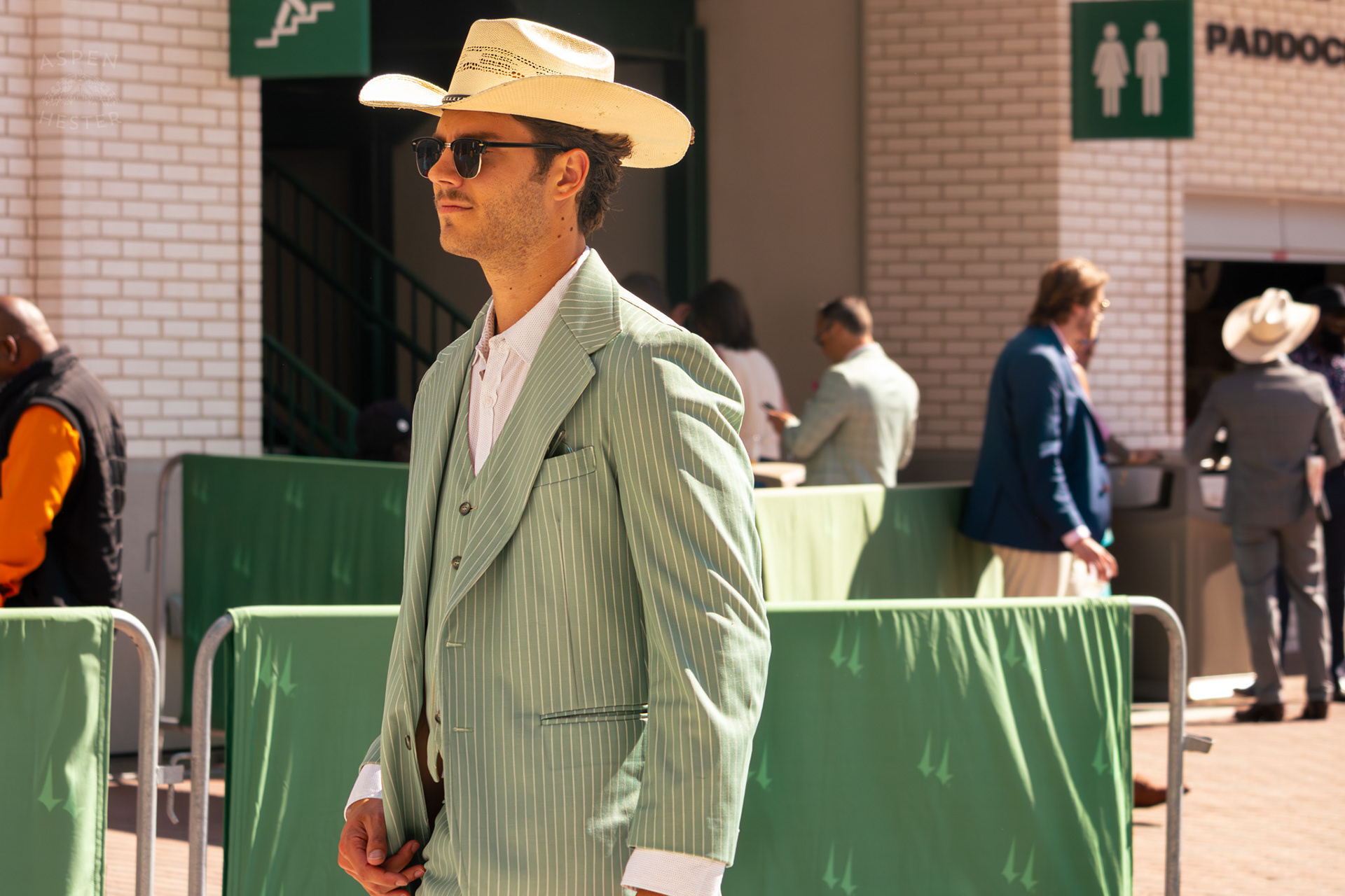 Mint Julep Green Worn Near The Churchill Downs Grand Stands During Thurby. April 30th, 2026/Aspen Hester