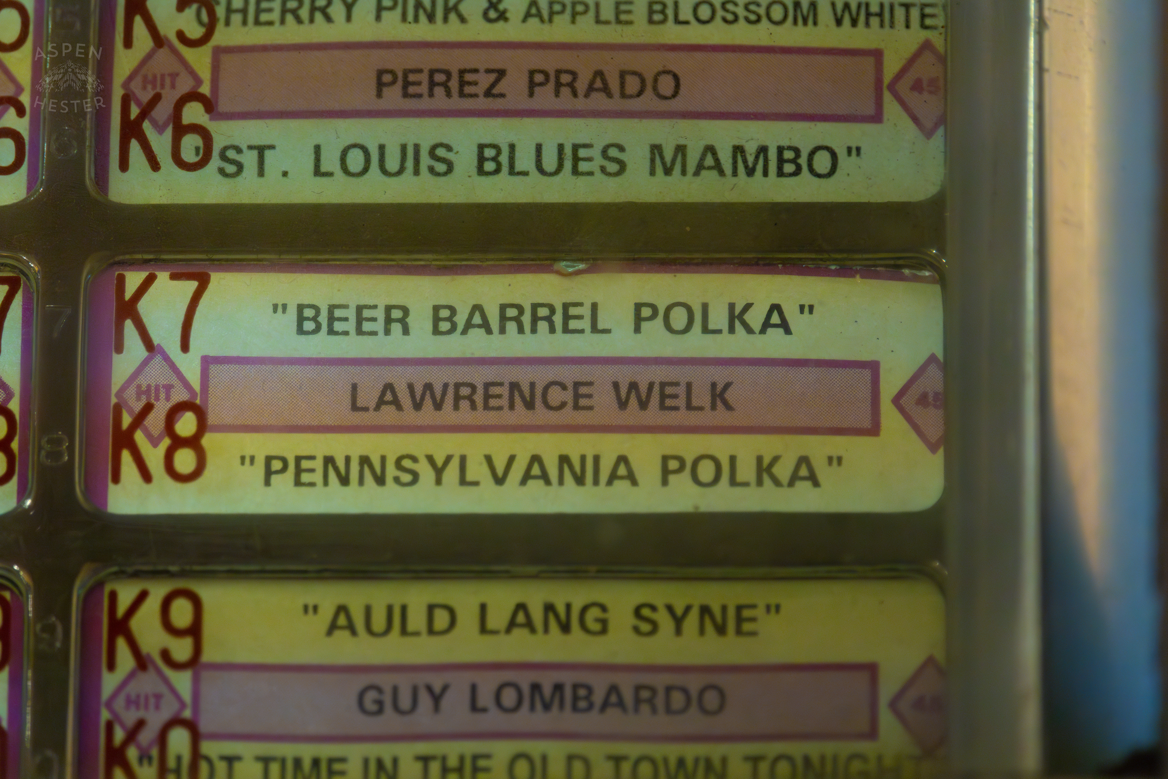 Songs Available on A Juke Box in Leopold's Ice Cream In Savannah Georgia. June 24th, 2024/Aspen Hester