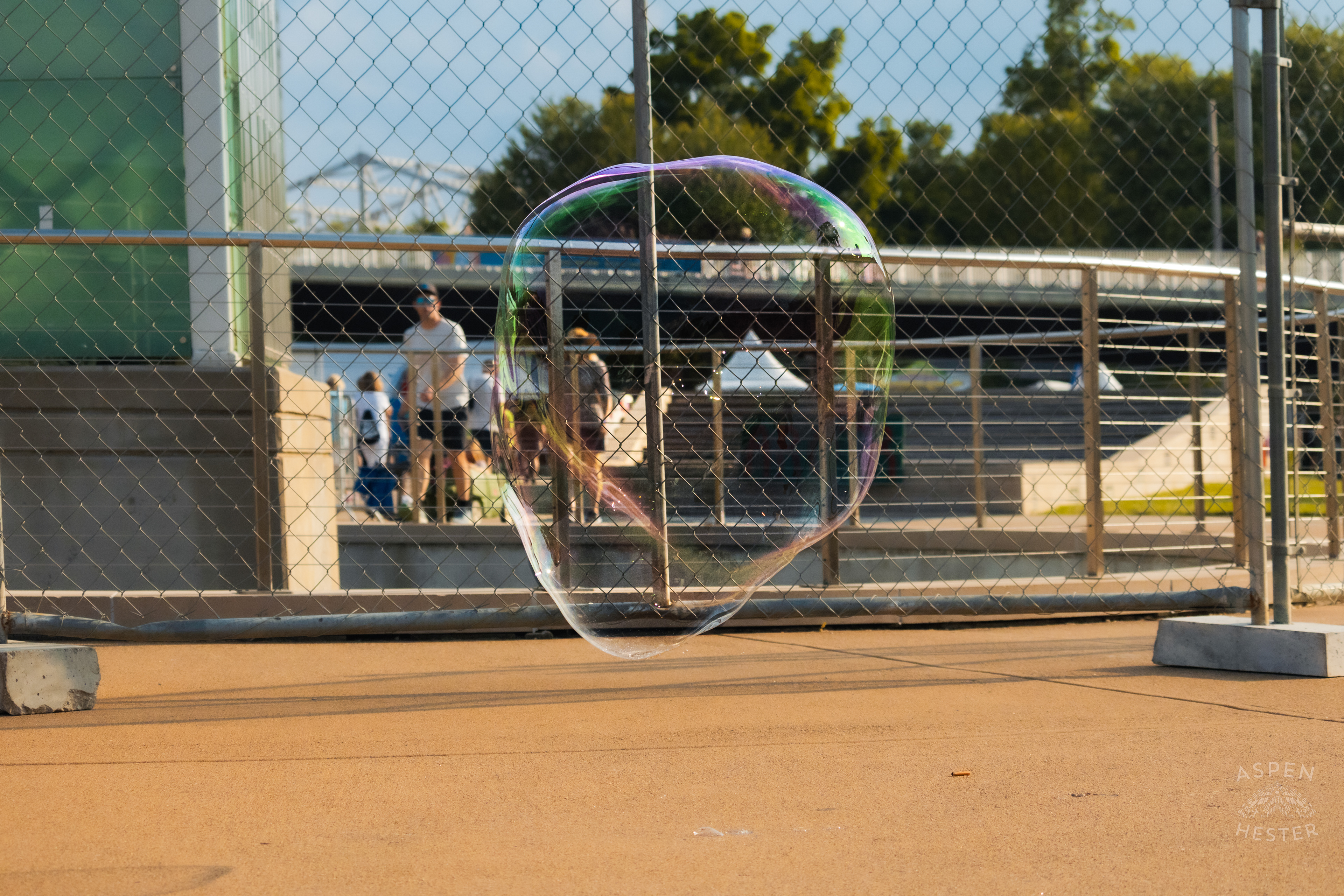 A Bubble Made By Pat Outside Abbey Road Festival. May 25th, 2024/Aspen Hester