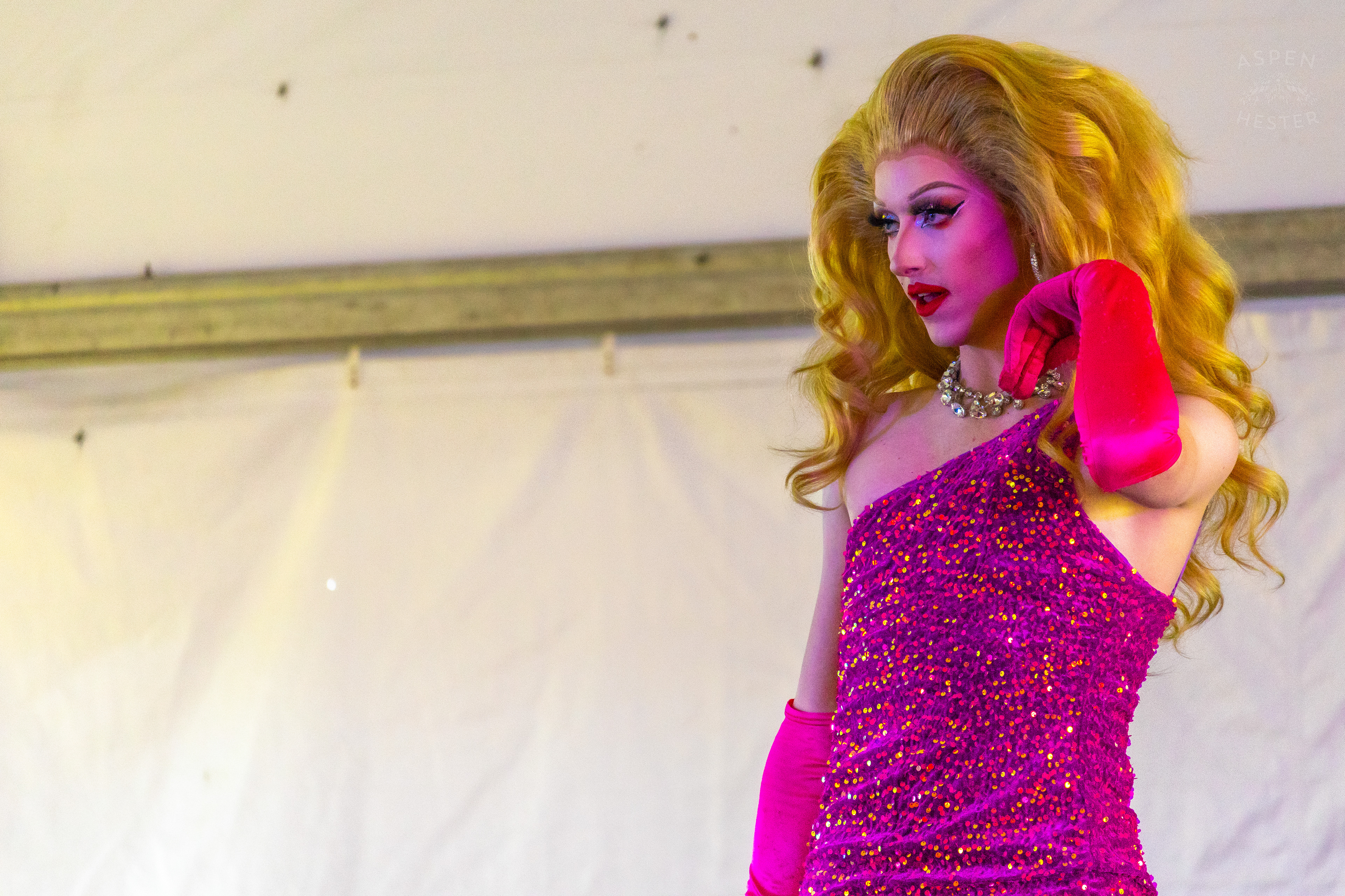 Drag Queen Lolita Velveeta Performing at The Kentuckiana Pride Festival. June 15th, 2024/Aspen Hester