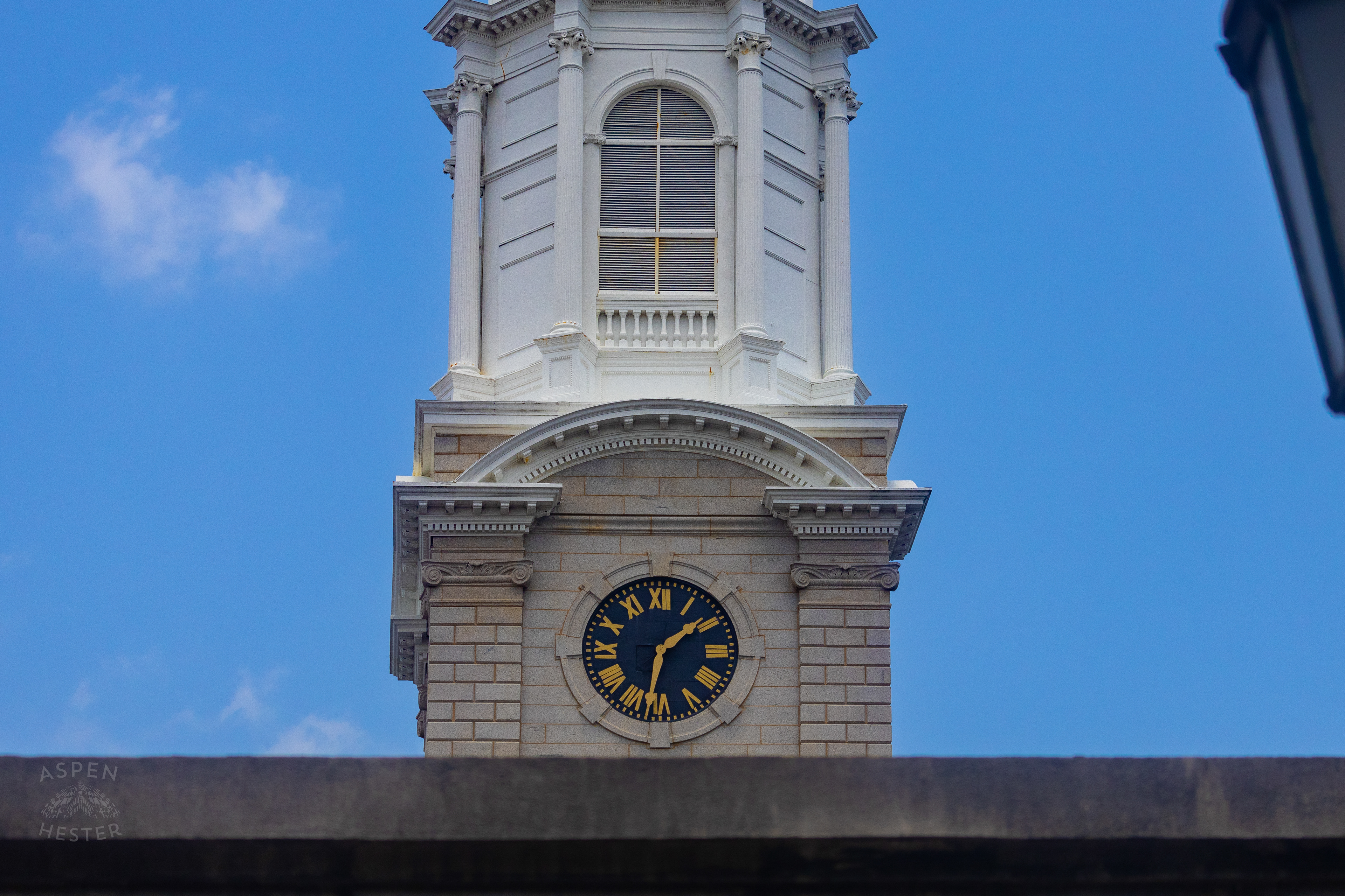 Steeple of The Independent Presbyterian Church in Savannah Georgia. June 26th, 2024/Aspen Hester
