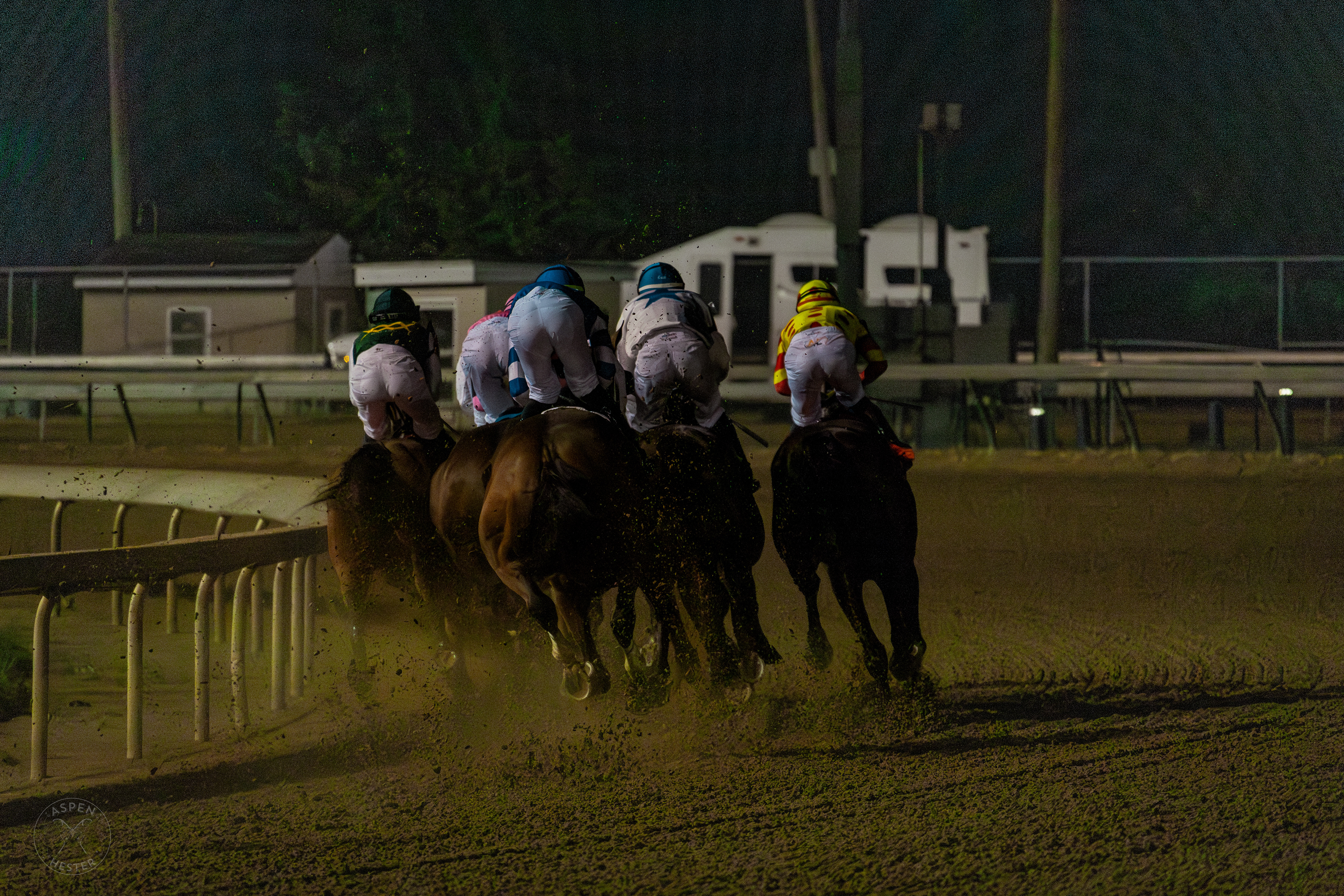 Horses Racing at Downs After Dark. May 18th, 2024/Aspen Hester