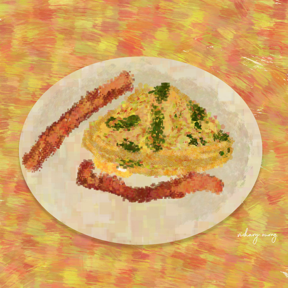 A Fine Breakfast, August 2022, Adobe Photoshop.