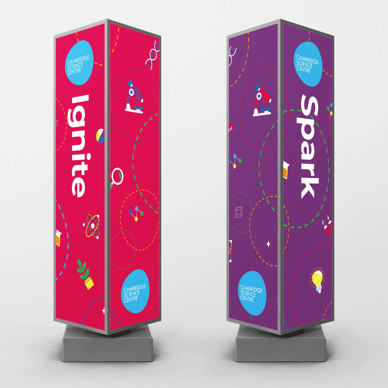 Interior backlit displays