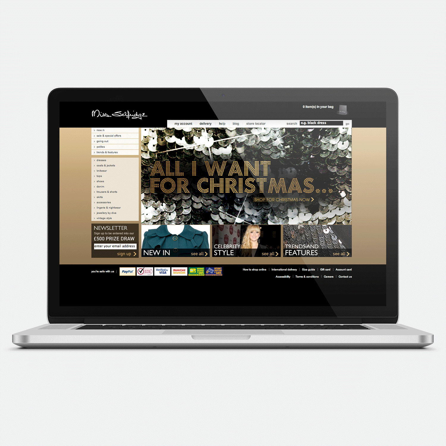 Website - Home page & feature pages