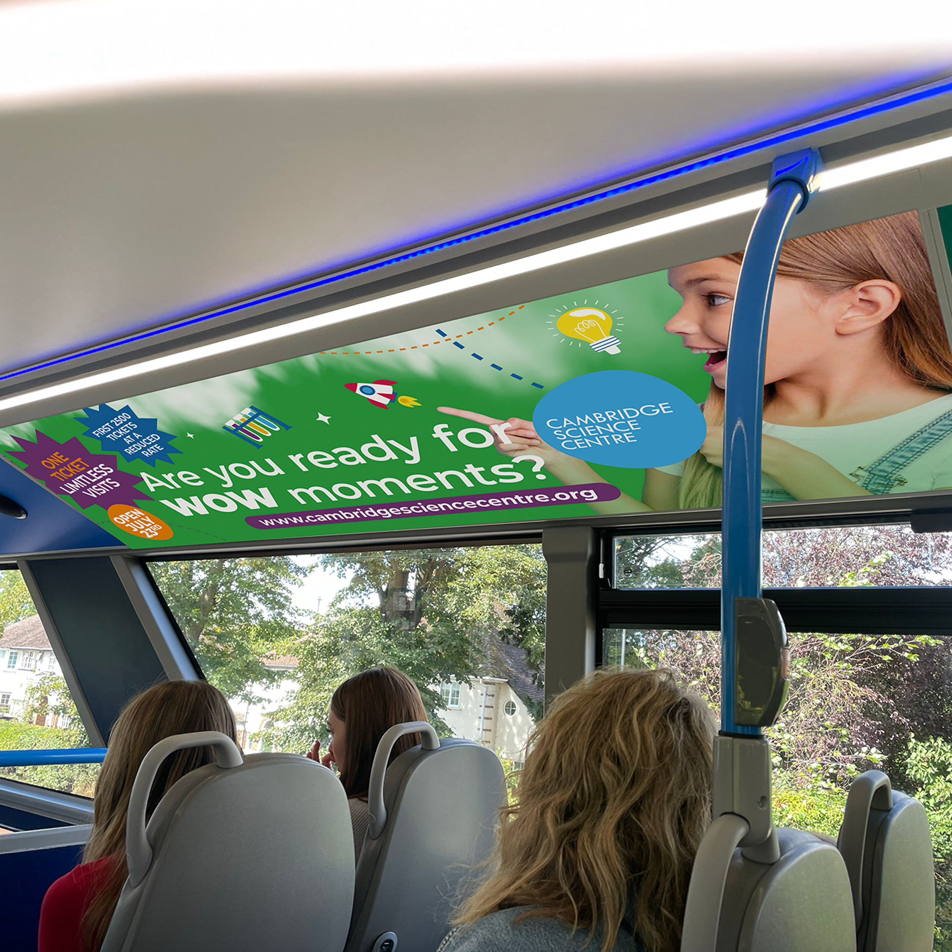 Interior bus advert