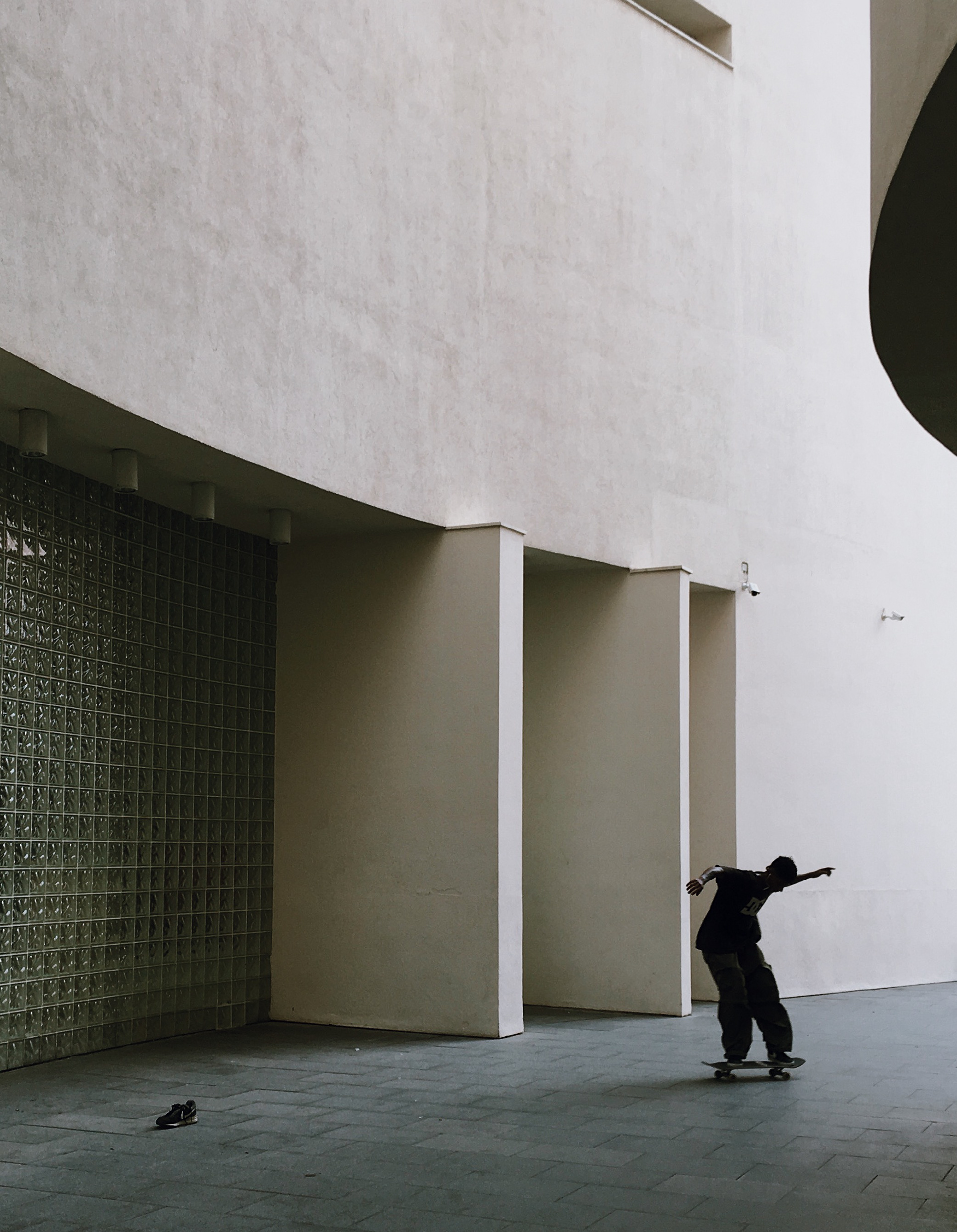 barcelona skateboarder near macba
