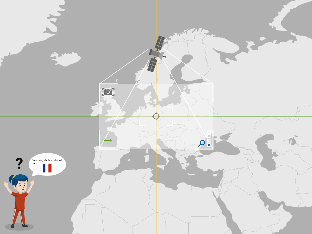 Spelronde begint in zoom 1. Spelers ontvangen een hint over Sofie's locatie.