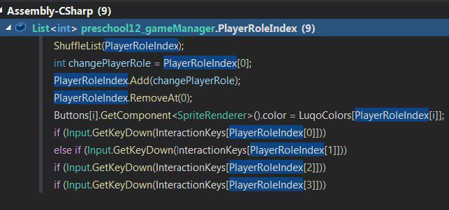 Player role index