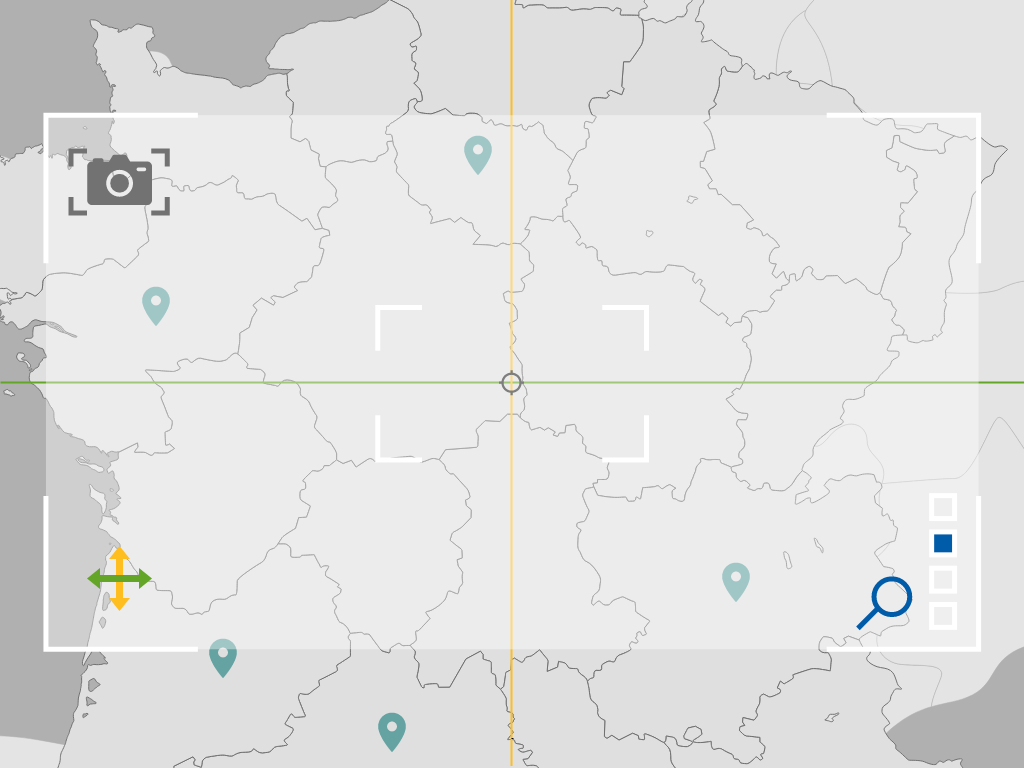 Vanaf zoom 3 zien de spelers markers op de map verschijnen en overleggen welke marker de juiste locatie aangeeft.