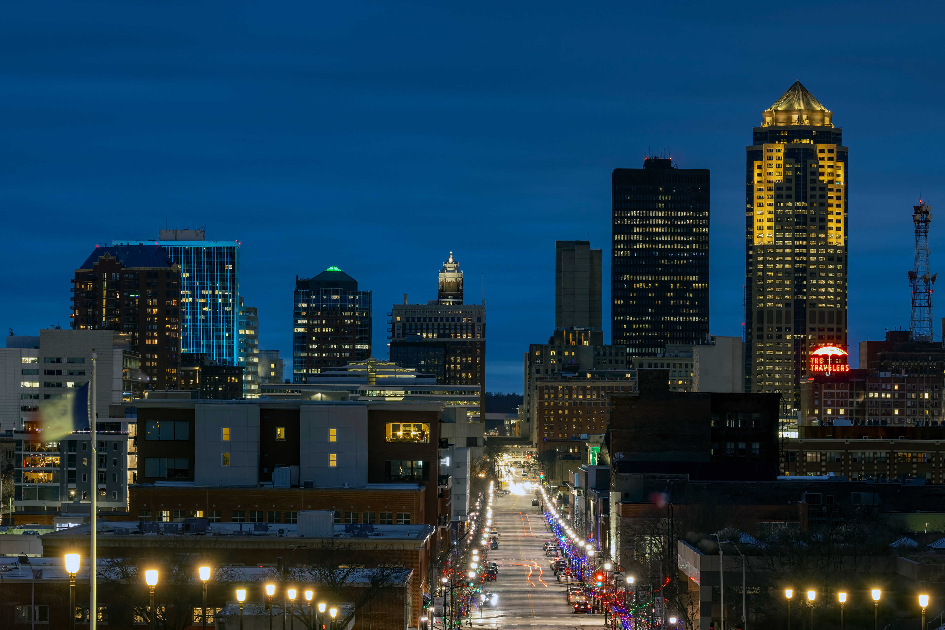 Downtown Skyline from the State Capitol at Night