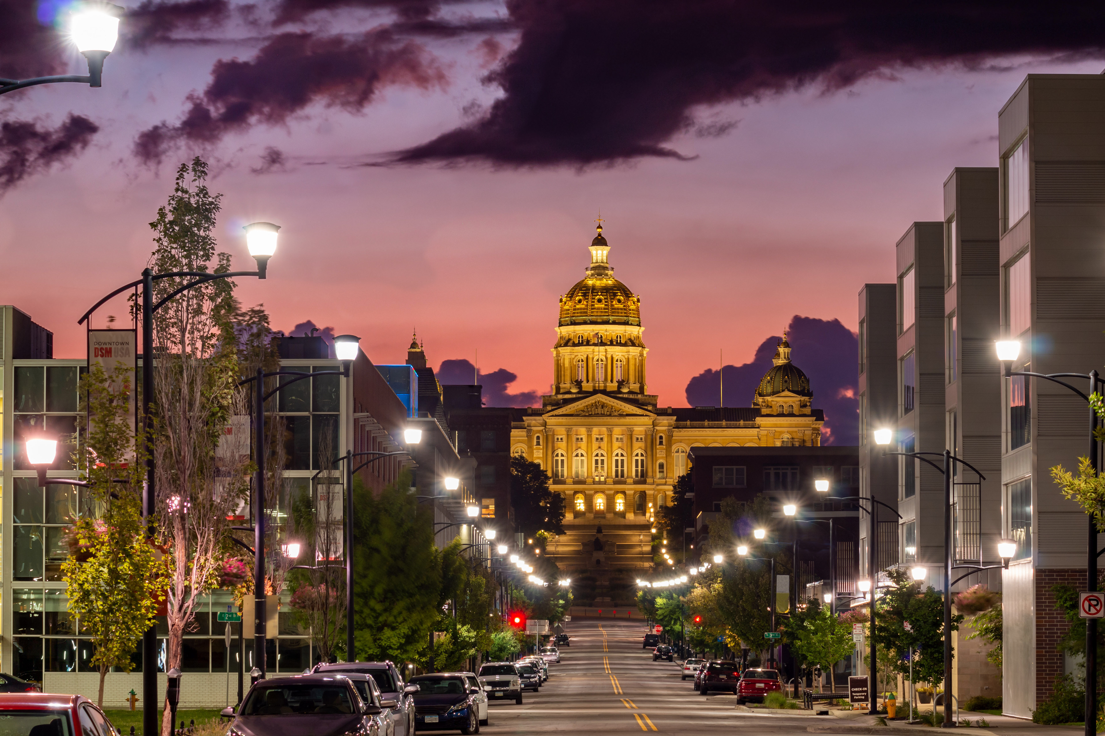 Iowa State Capitol Building at Sunrise