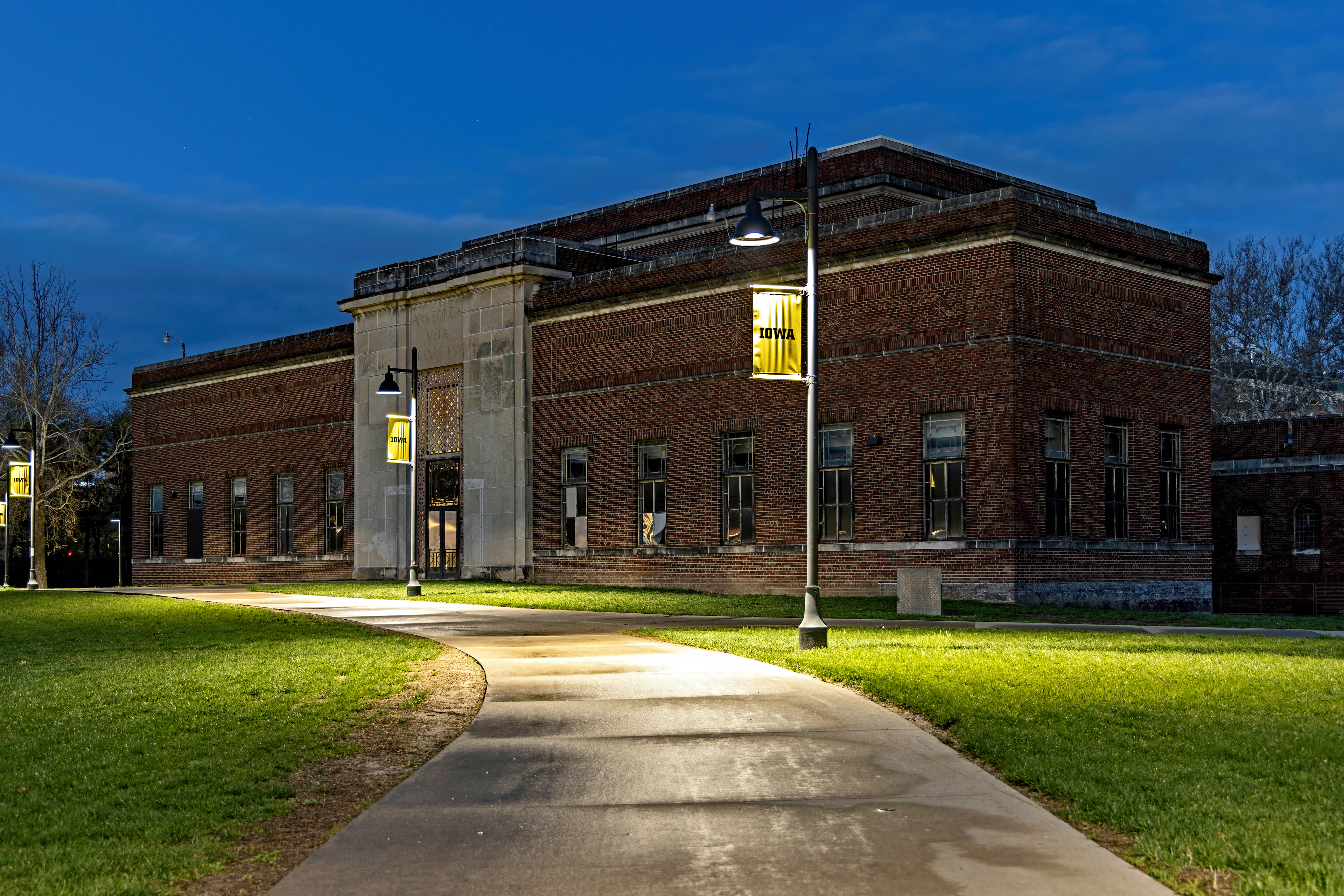 University of Iowa Art Building at Night