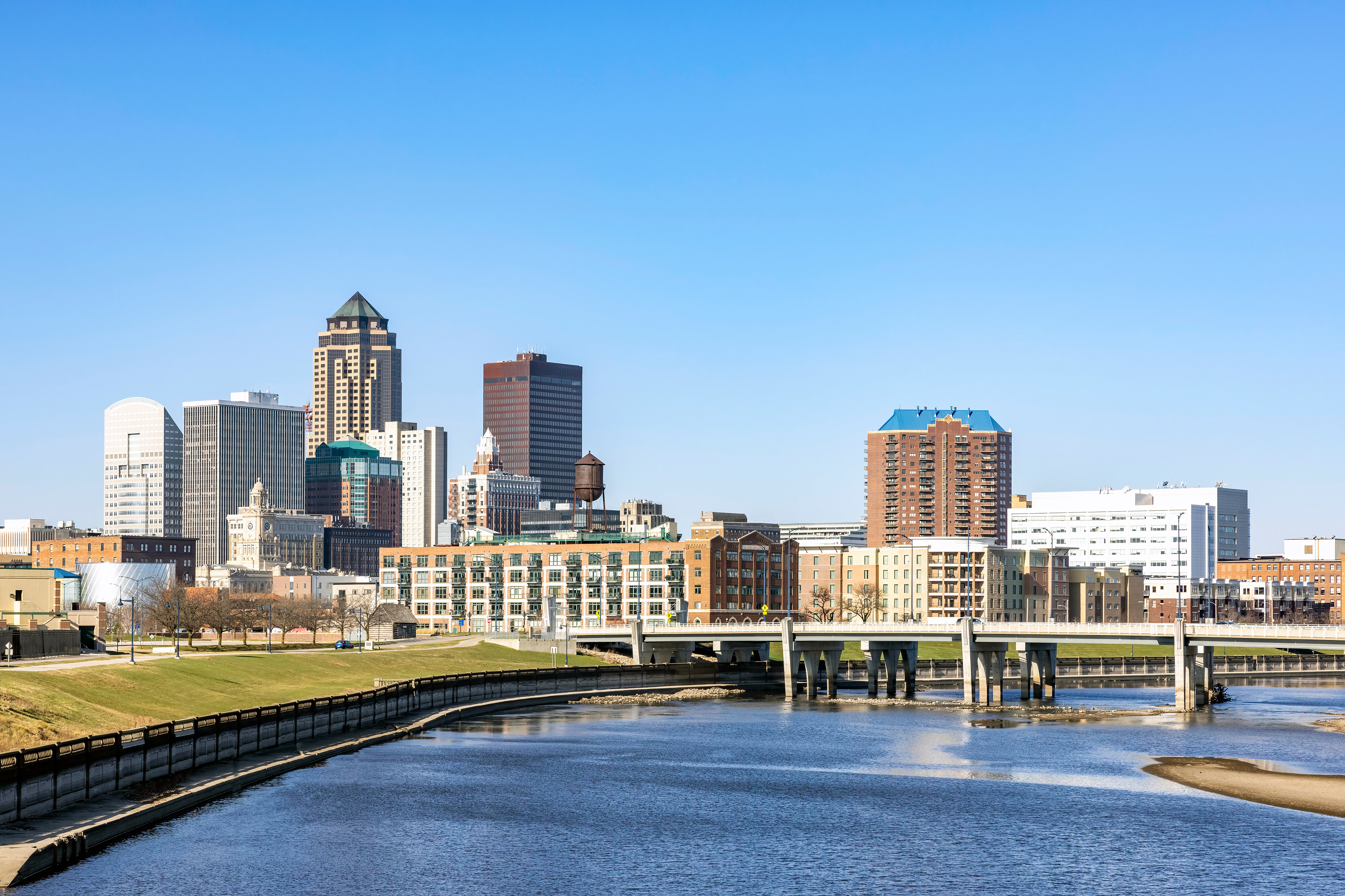 Daytime View of the Des Moines Skyline