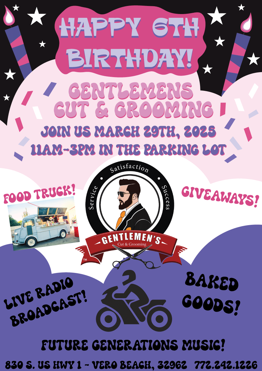 Gentlemens Cuts 6th Anniversary Poster