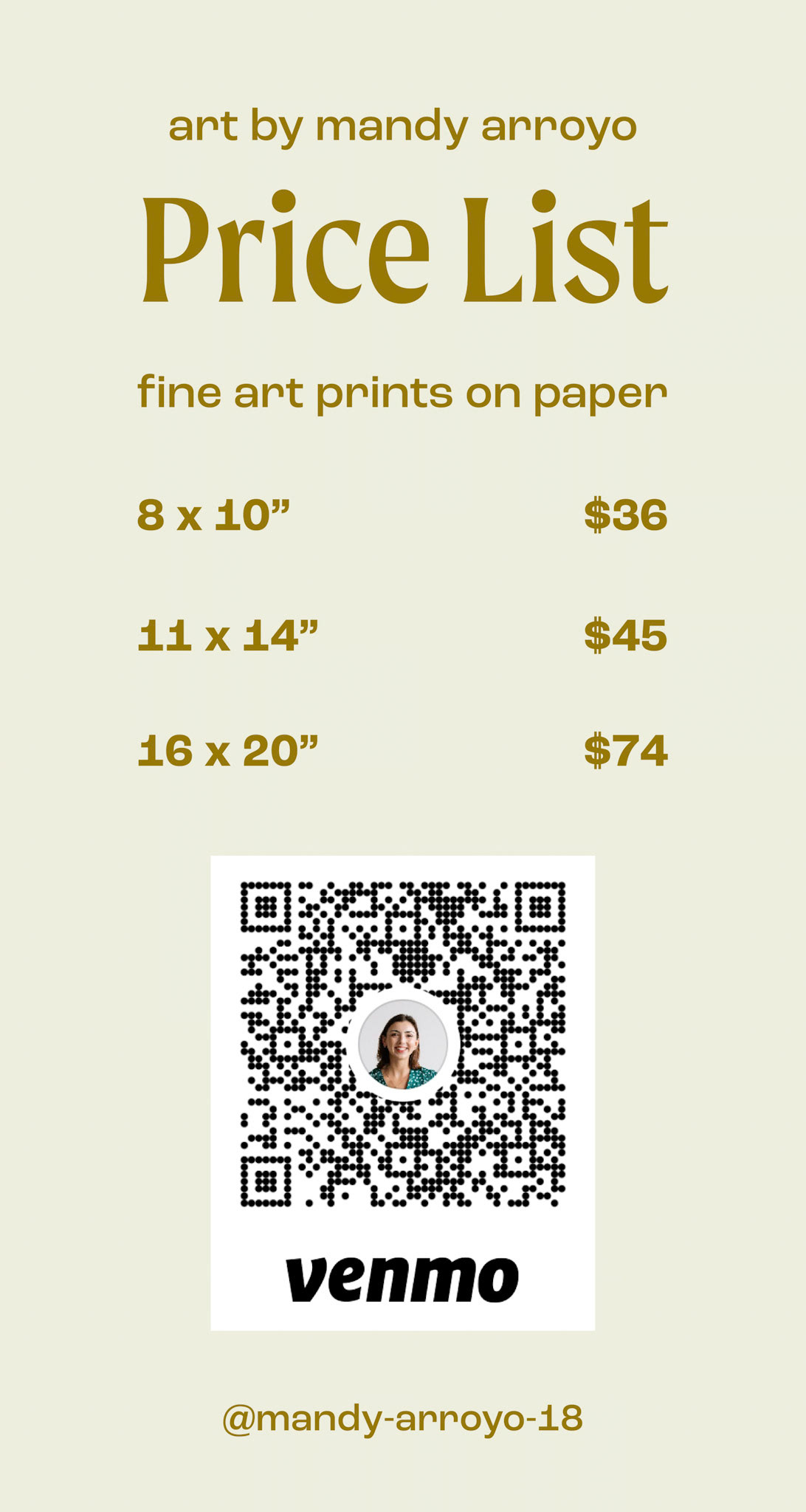 PTC Art Collective Price List