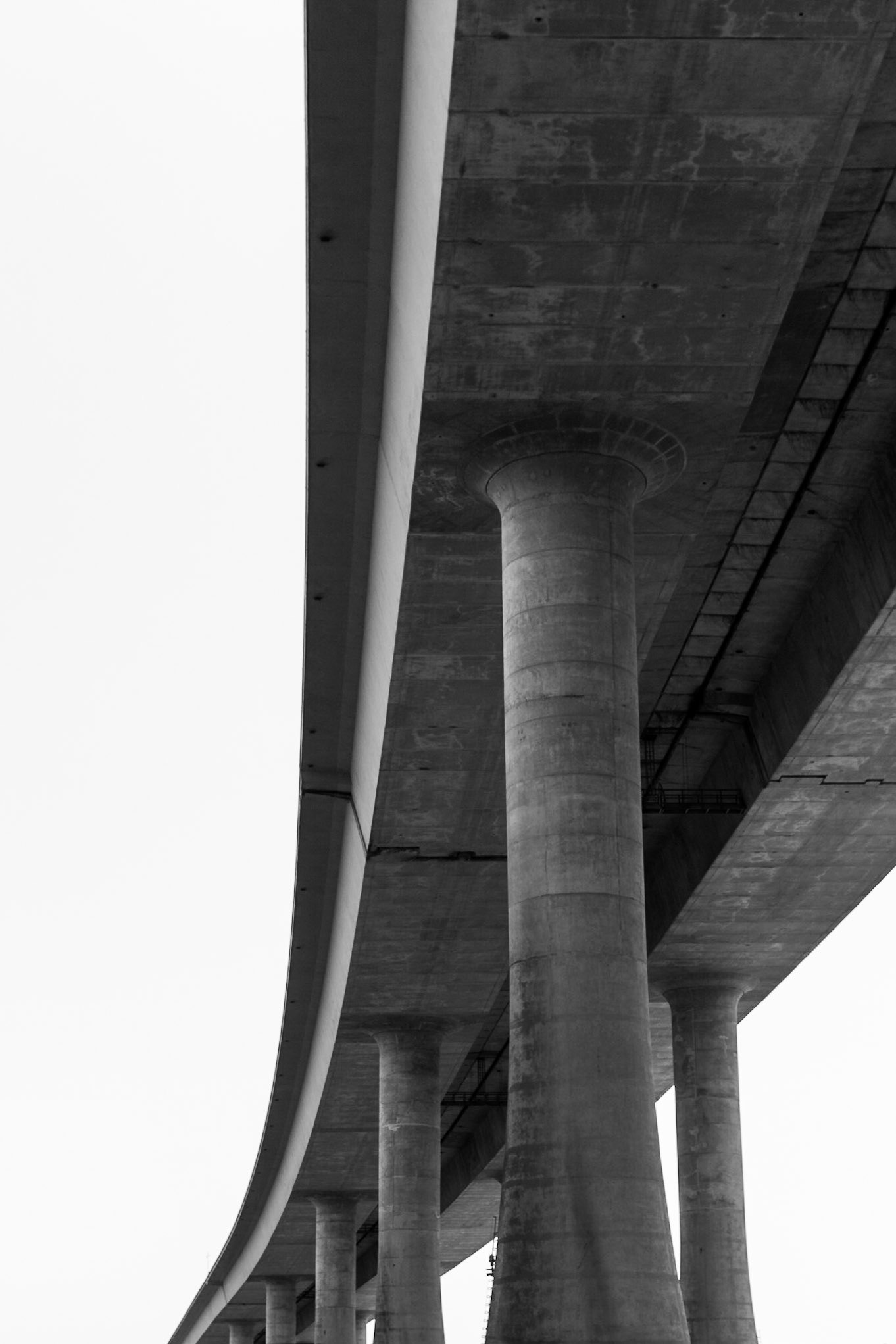 Underneath the Glenn L. Jackson Memorial Bridge