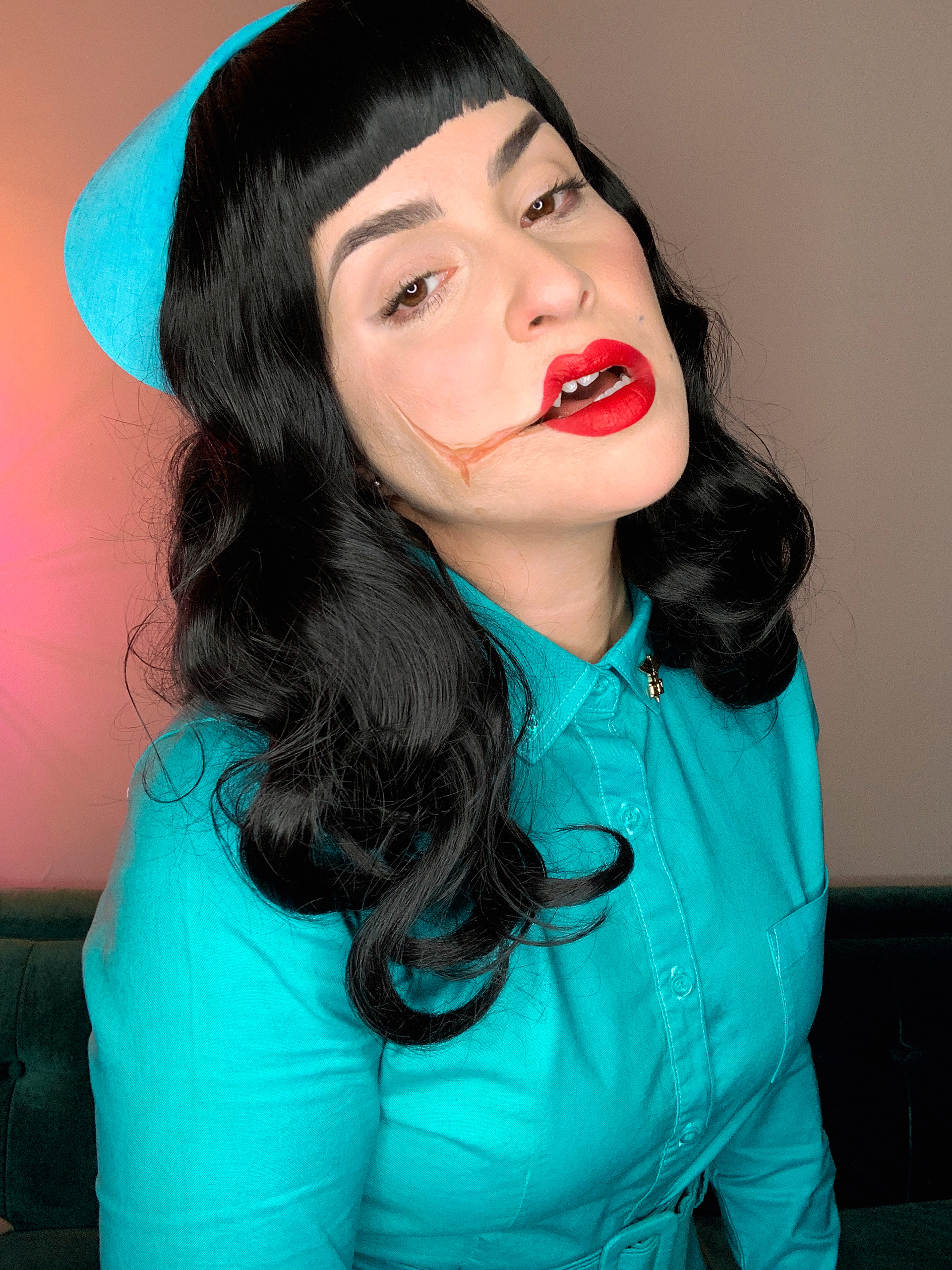 Self Portrait. Gelatin prosthetic made by Andrea Martin.
