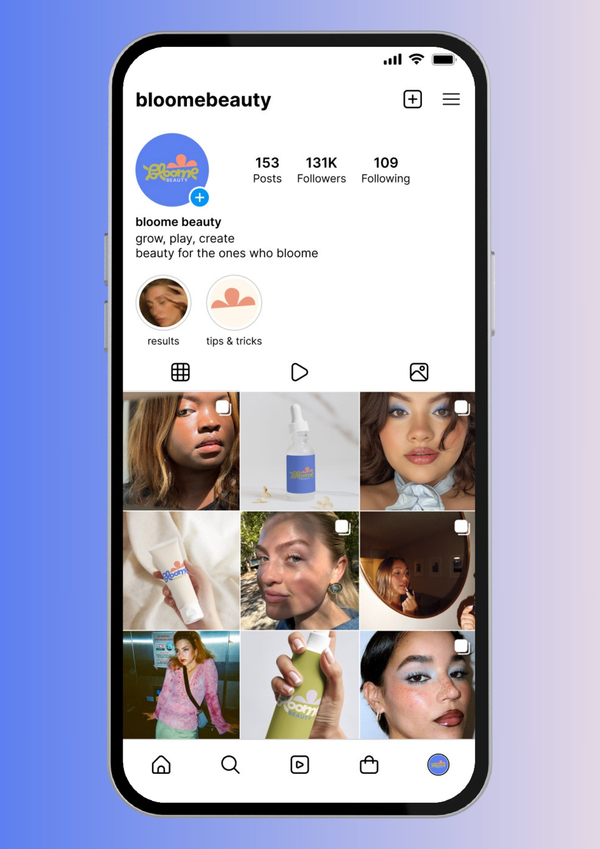 Bloome Beauty Instagram mockup