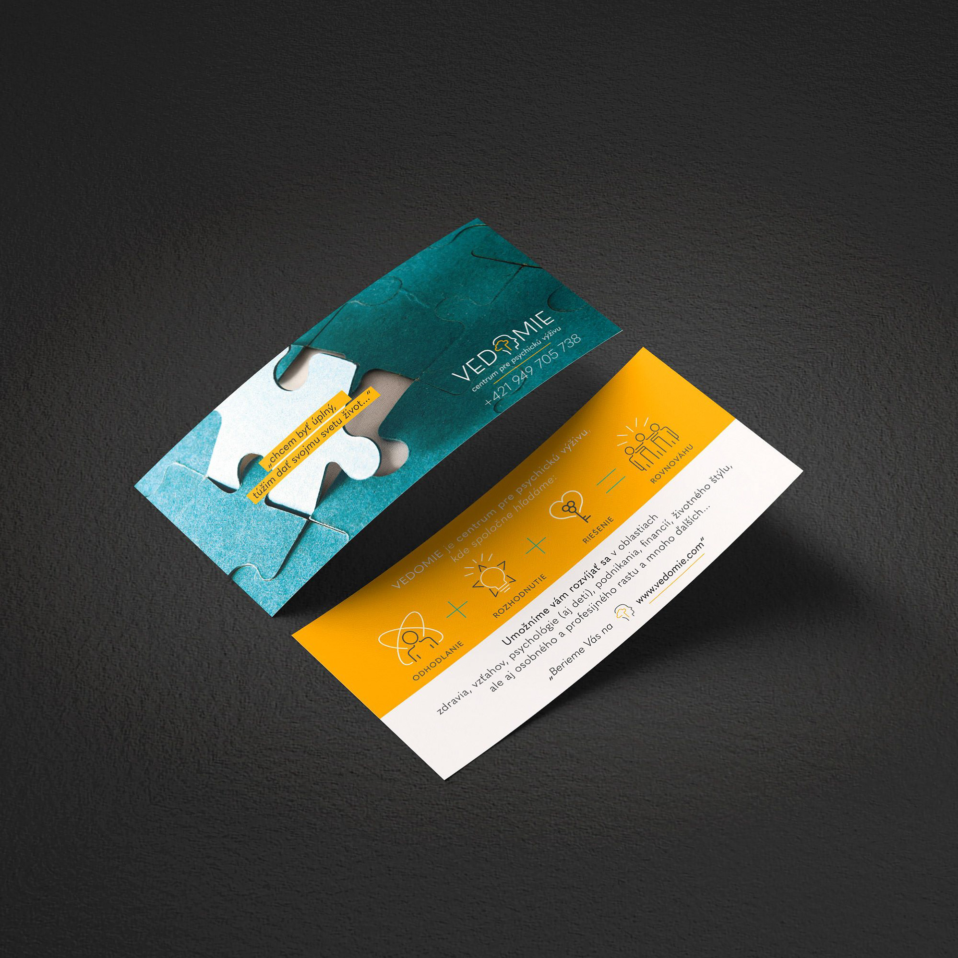 VEDOMIE - Lenka Višňovská, terapeut, flyer (c) Peter Stilicha