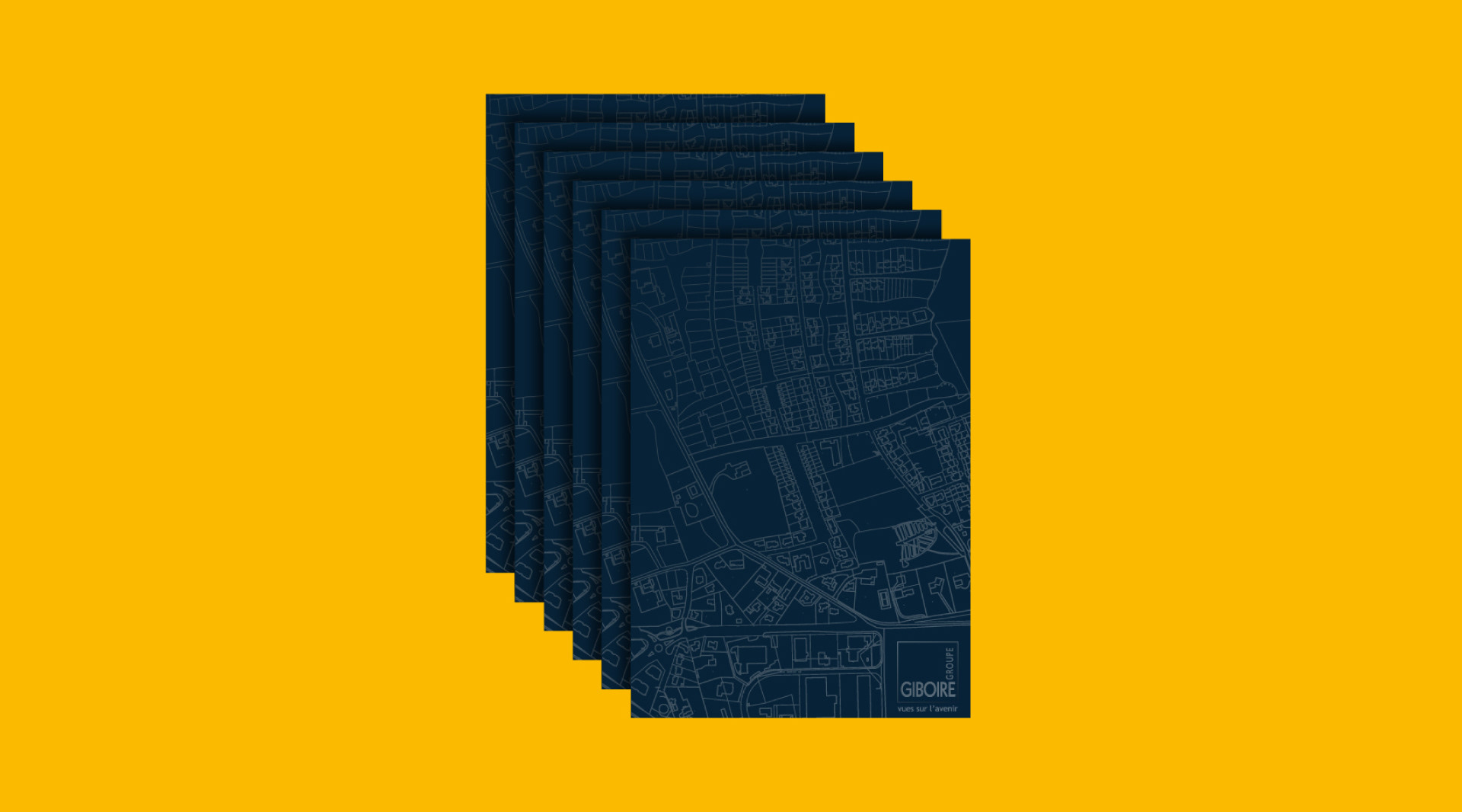 Design d'une affiche promotionnelle annonçant les nouveaux projets immobiliers du Groupe Giboire dans la région nantaise.