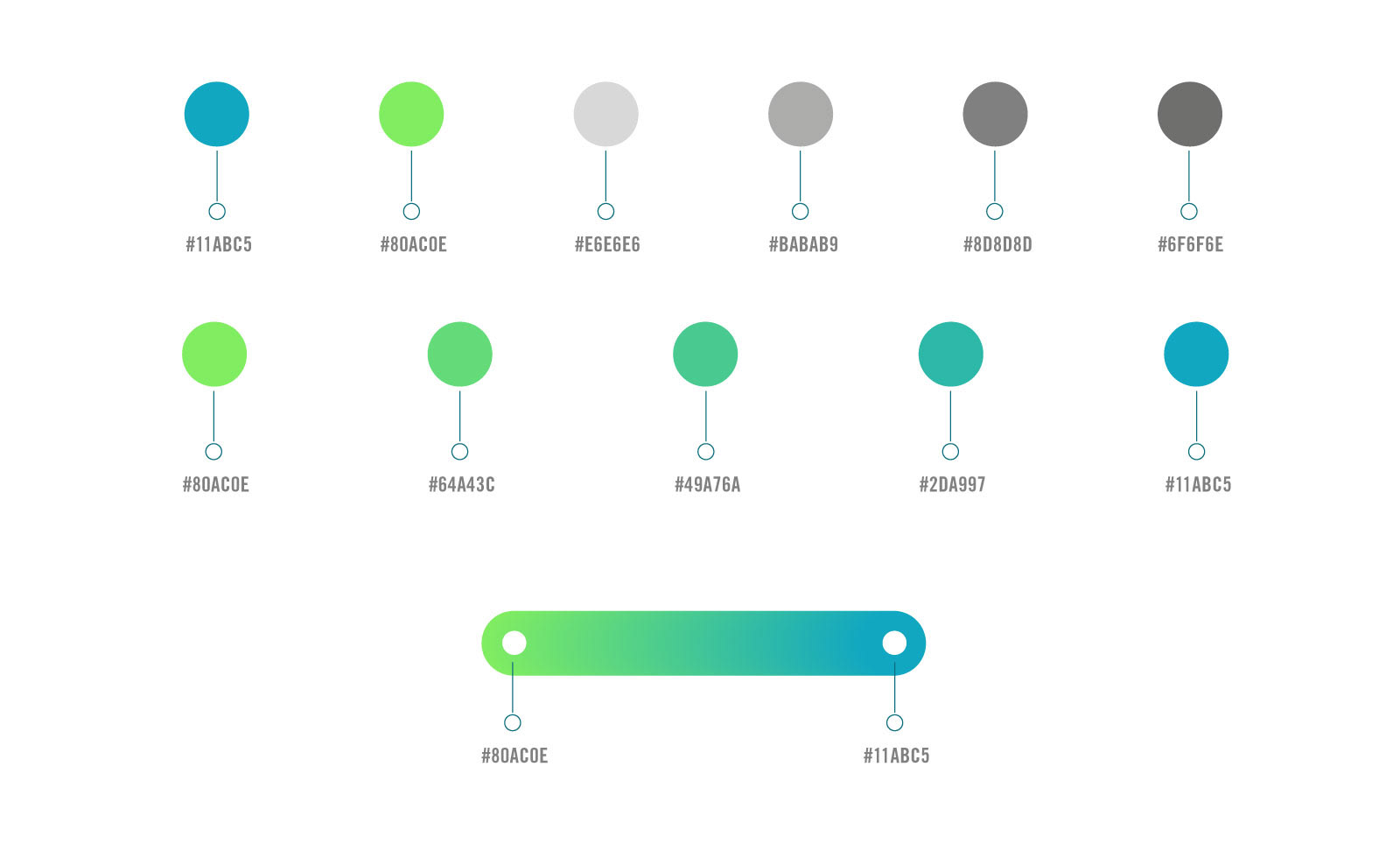 Palette graphique et composants UI modernisés dans le cadre d’une refonte visuelle réalisée en collaboration avec une agence digitale à Nantes.
