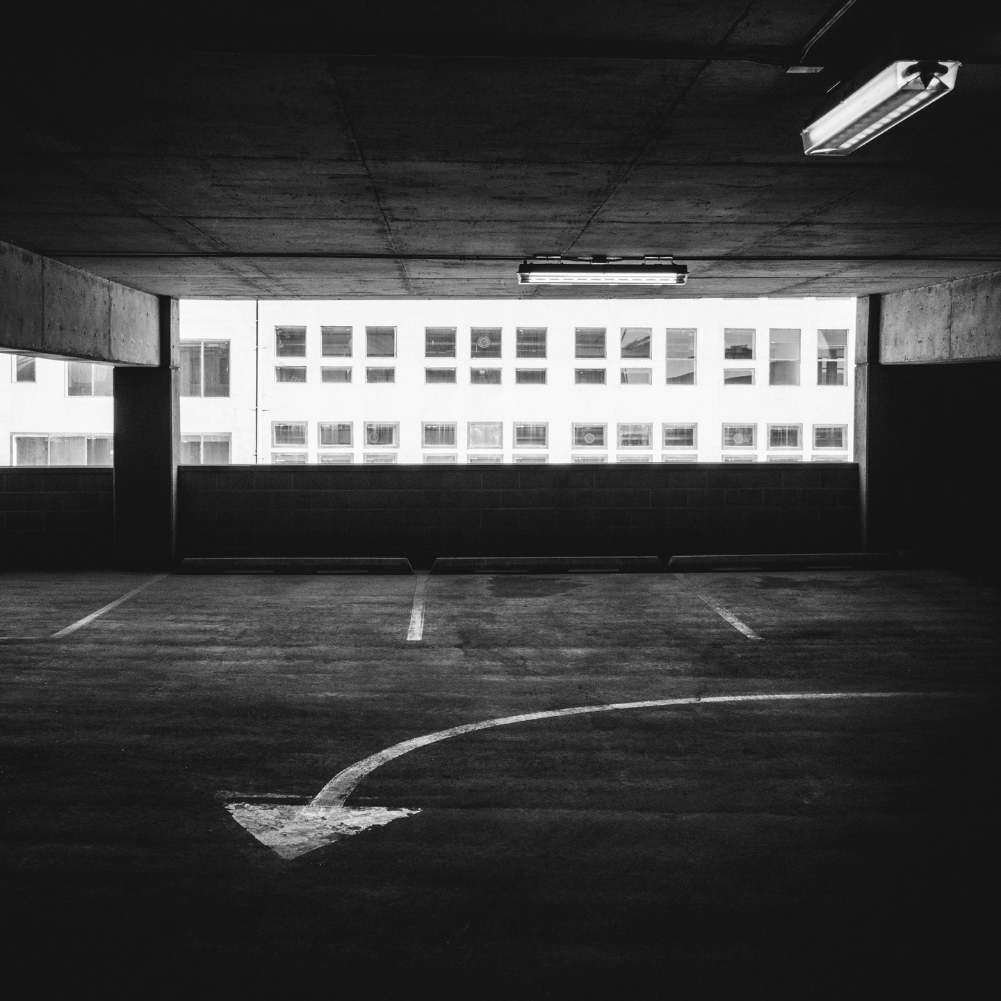 Downtown parking garage - 12" x 12"