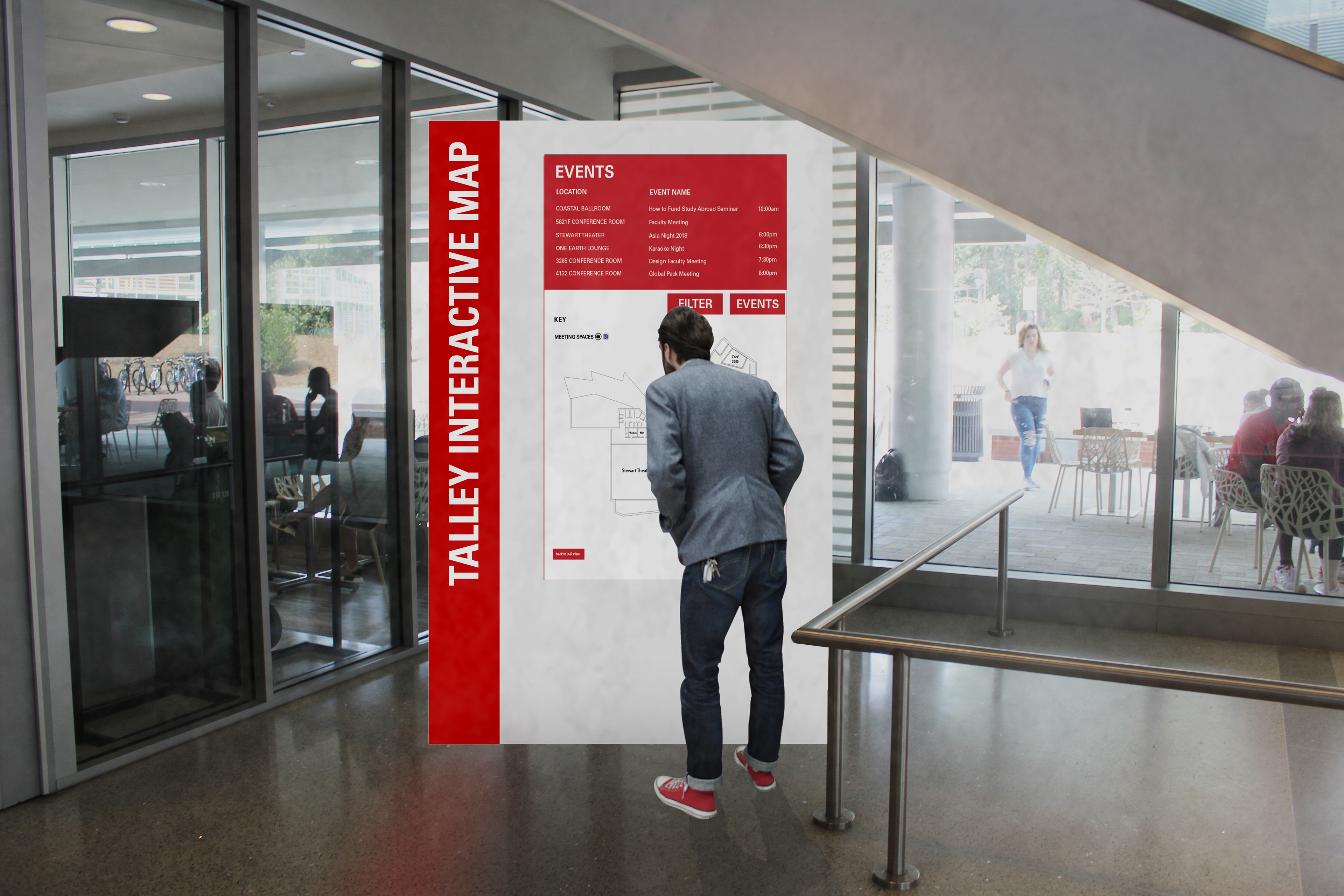 Talley Interactive Map Renderings (Interactive Map created by Sam Chang, Photoshop of users done by Liliana Carpano)