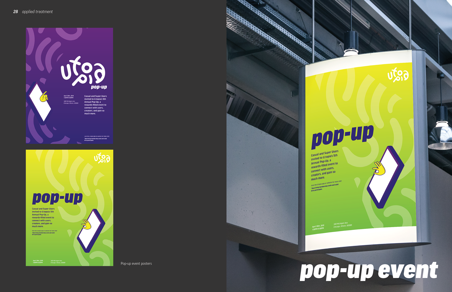 Sub-brand posters for pop-up events