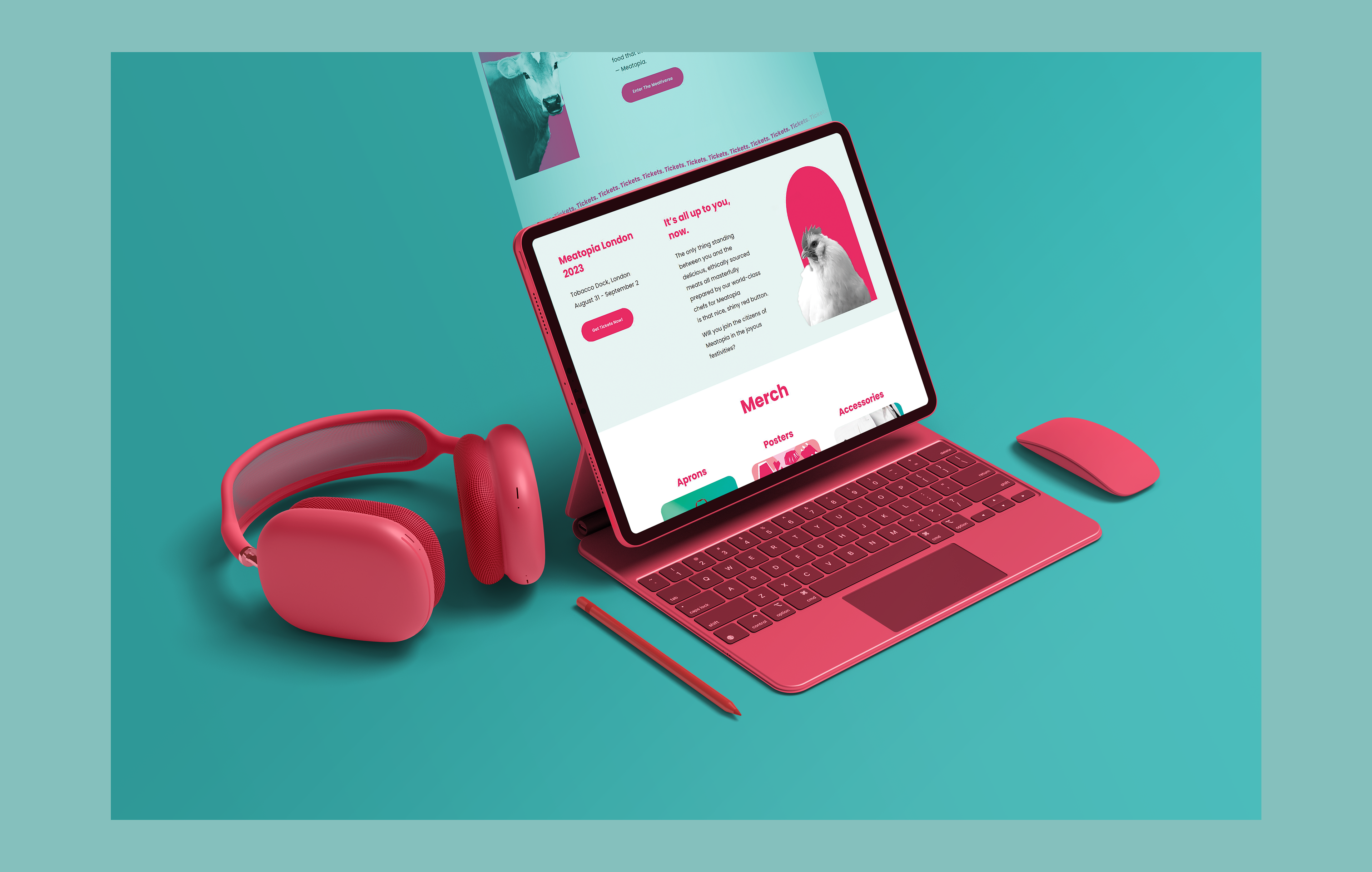 Meatopia, Meatopia Website Mockup, Swett Design 2023