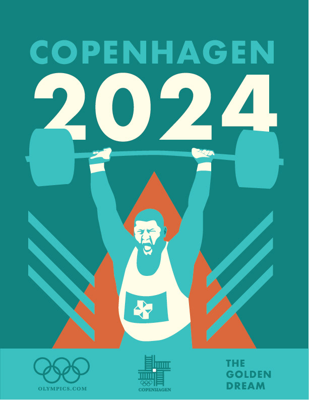 Copenhagen Olympics 2024 Poster "Lifter"
