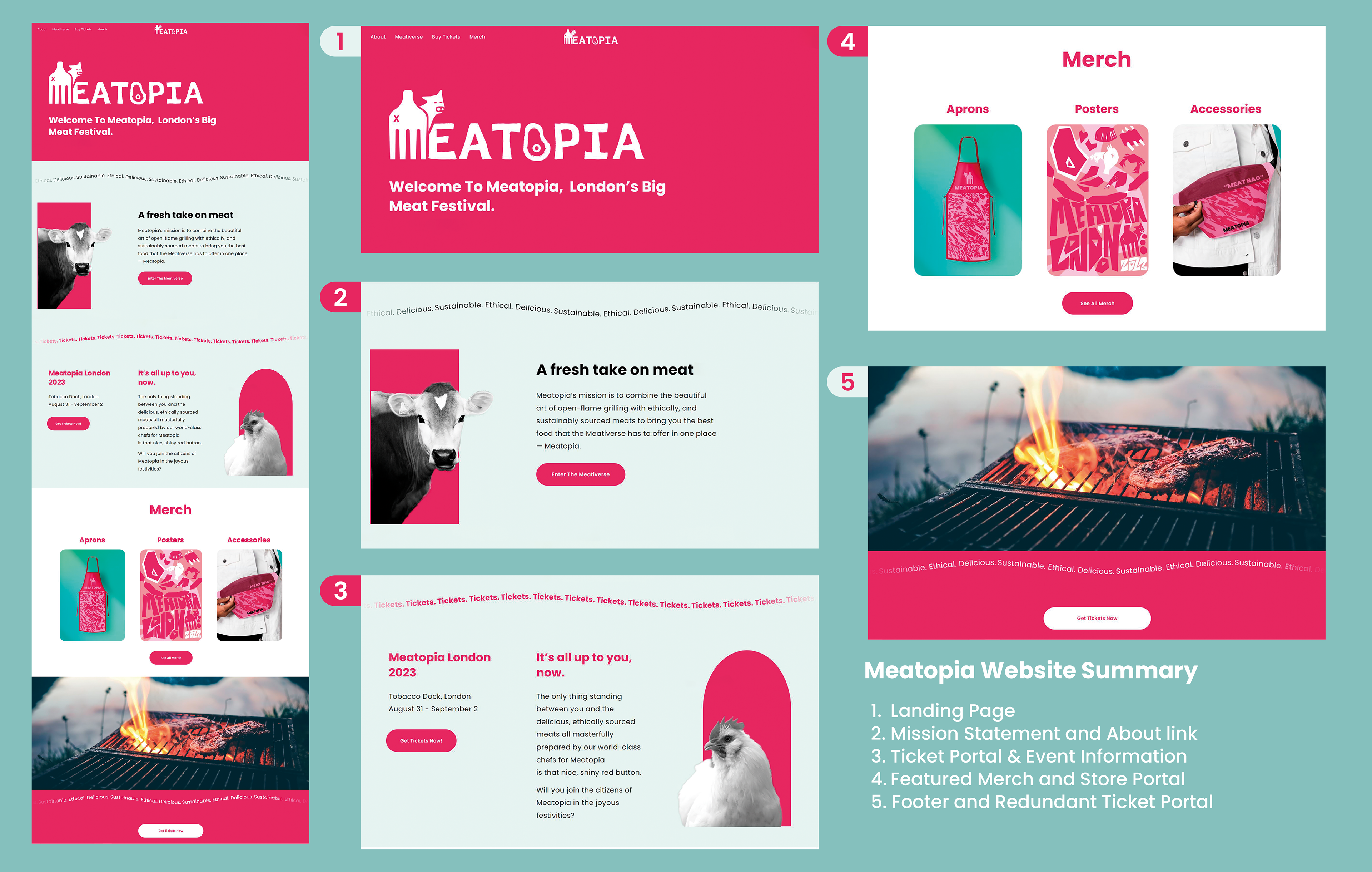Meatopia, Meatopia Website, Swett Design 2023