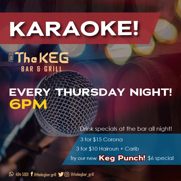 Socials Poster for Weekly Karaoke
