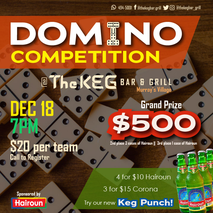 Socials Poster for a Domino Competition