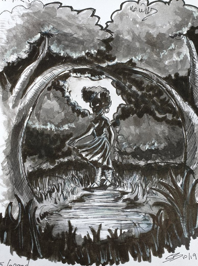 Inktober 2019: Days 14-16 - La Diablesse