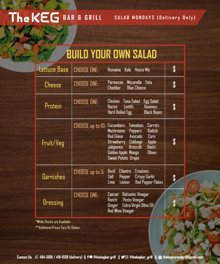 Salad Menu