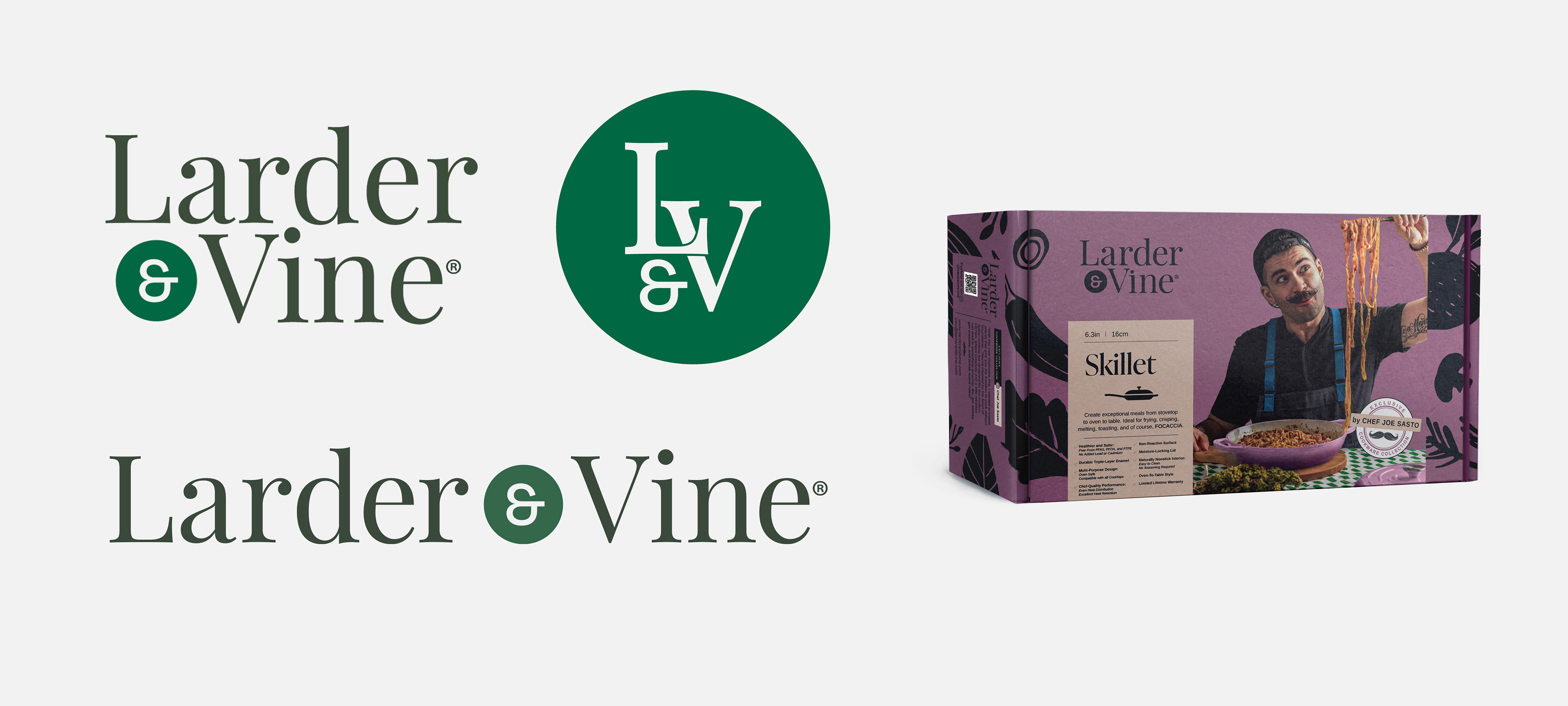 Larder & Vine Logo | Joe Sasto Package Design (Based on Existing Style Guide)