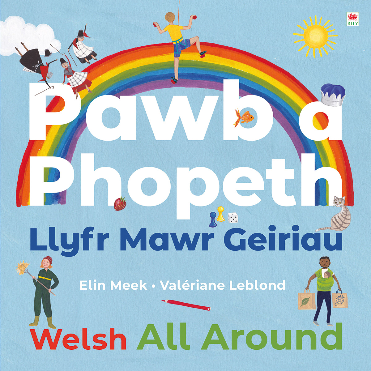 Pawb a Phopeth: Llyfr Mawr Geiriau – Welsh All Around, Elin Meek, illustrated by Valériane Leblond, Rily Publications ISBN 9781849675772