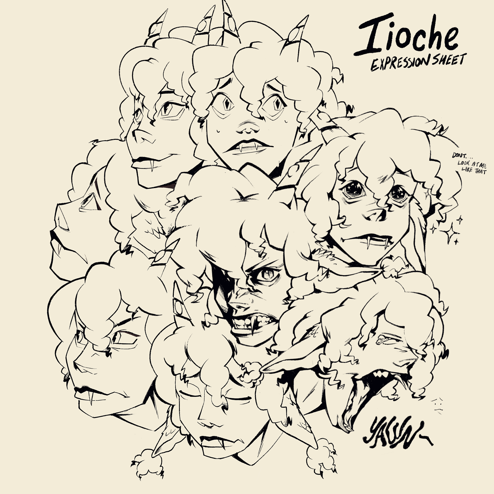 expression sheet of an original character