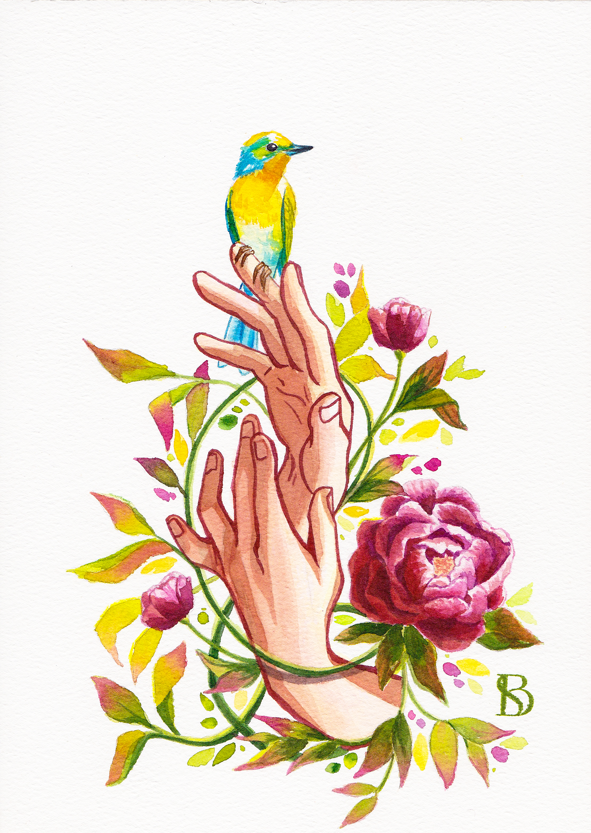 Moment of Joy - watercolor 8x10