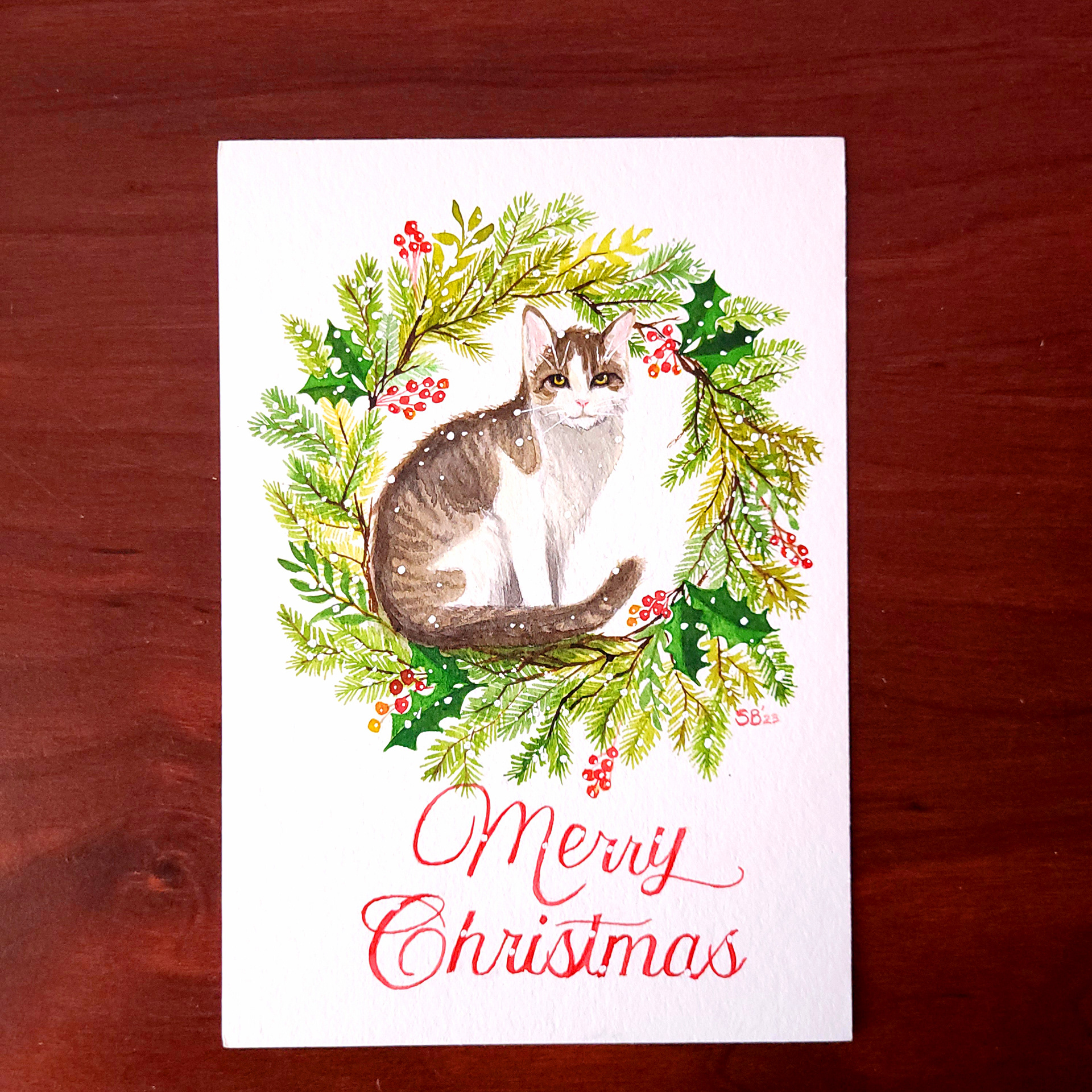 Oliver - watercolor 5x7