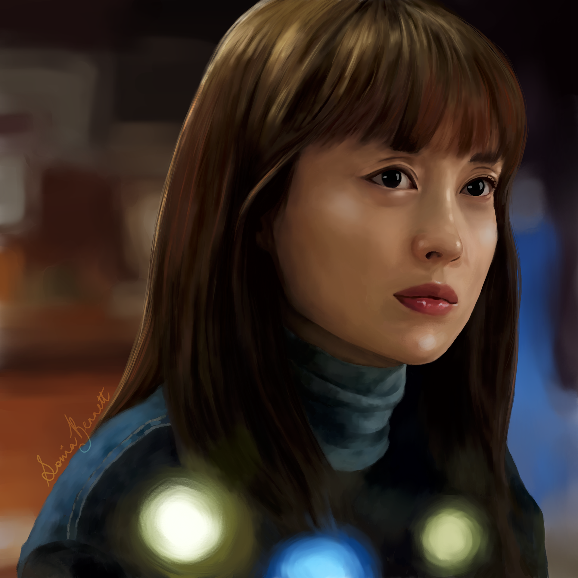 Color study of movie still - Krita